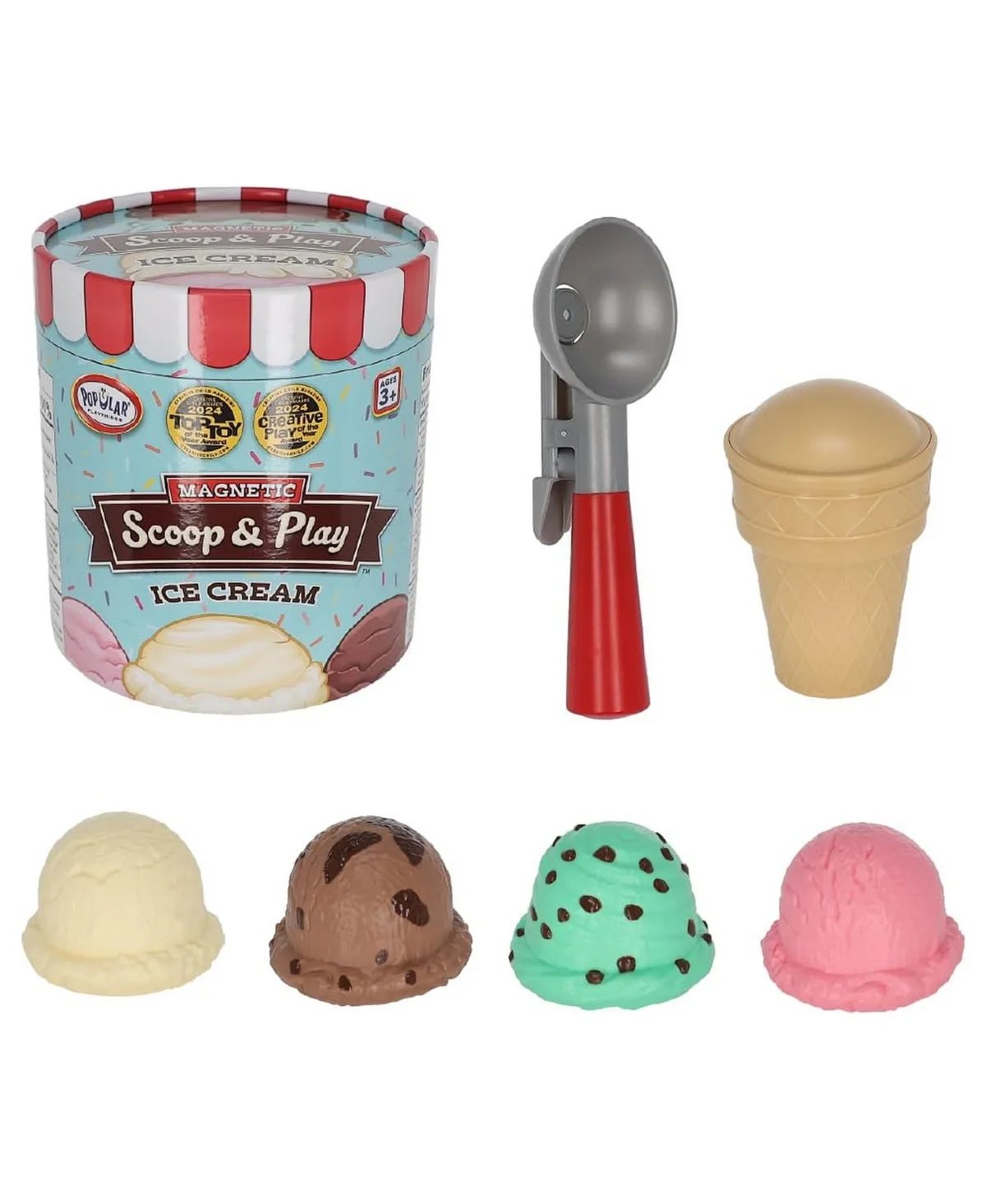 Ice Cream Magnetic Stacking 8-Piece Playset, Ages 3+ by Gnuadz
