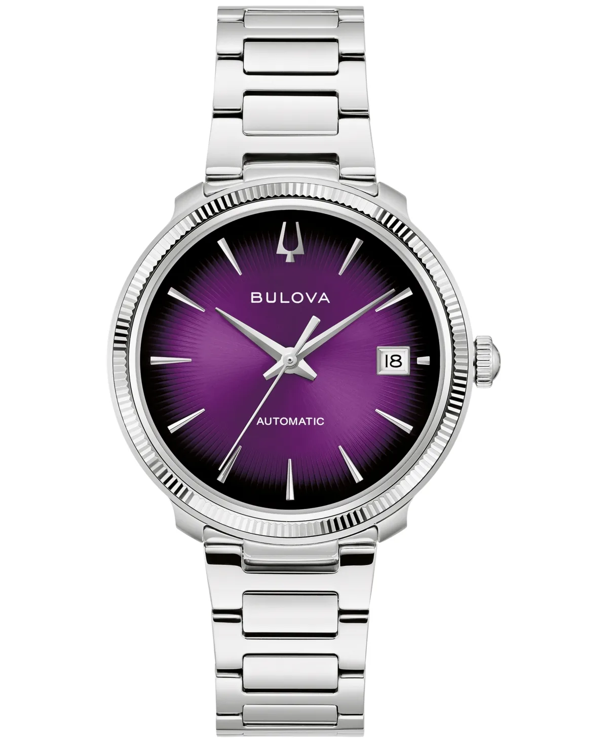 Automatic Disco Sapphire Crystal Silver-Tone Stainless Steel Bracelet Watch 38mm by Bulova