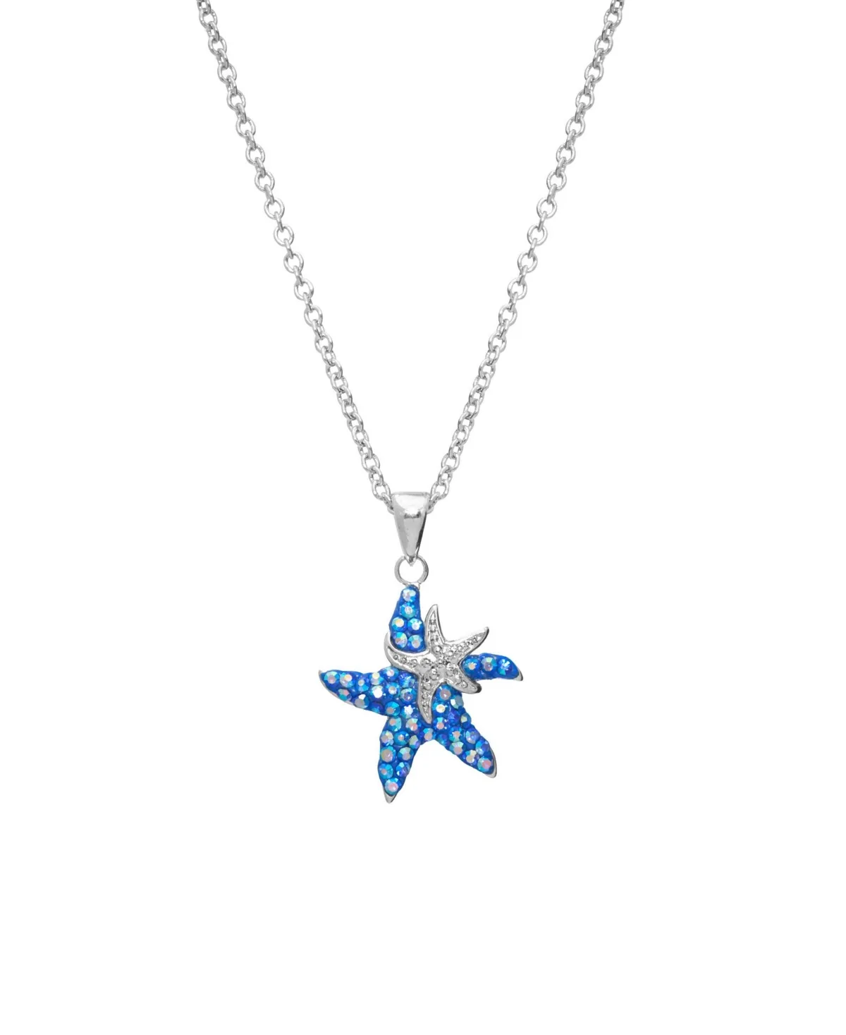 Silver-Tone Crystal Starfish Pendant Necklace by Macy's