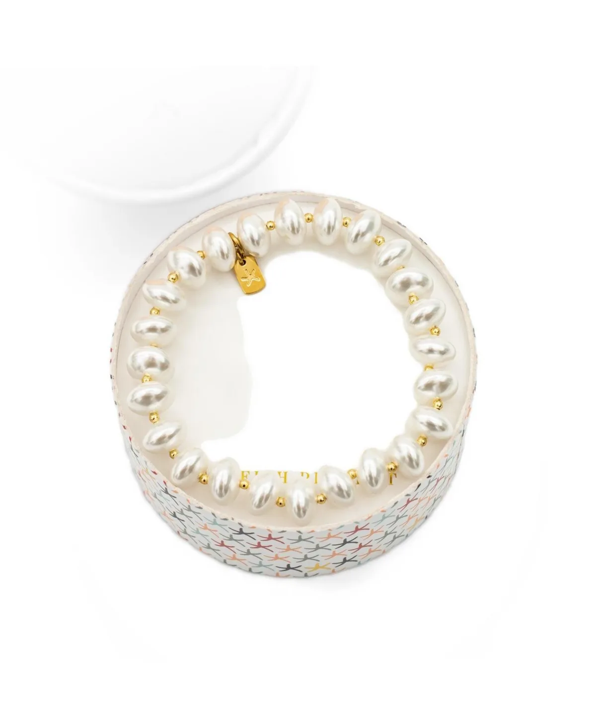 Mother-of-Pearl Gold-Tone Pearl Glow Beaded Bracelet by Starfish Project