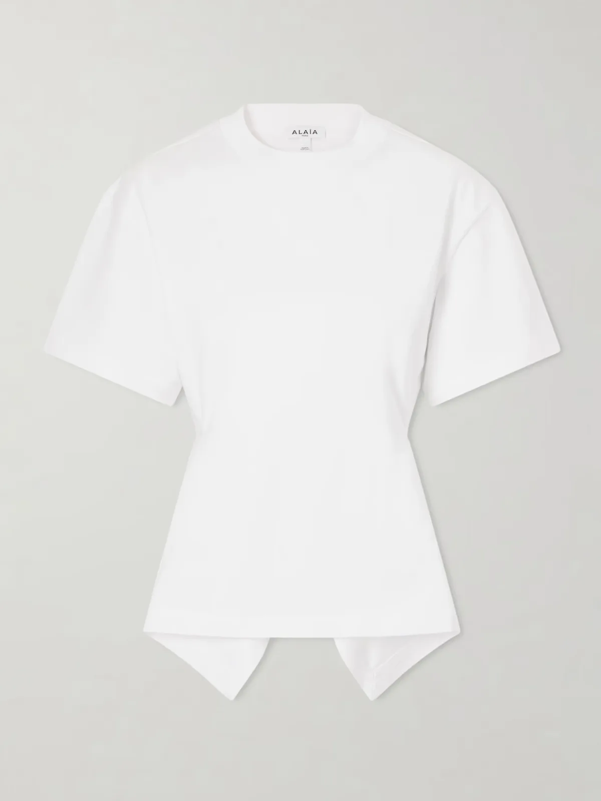 - Pleated Cotton-jersey T-shirt -