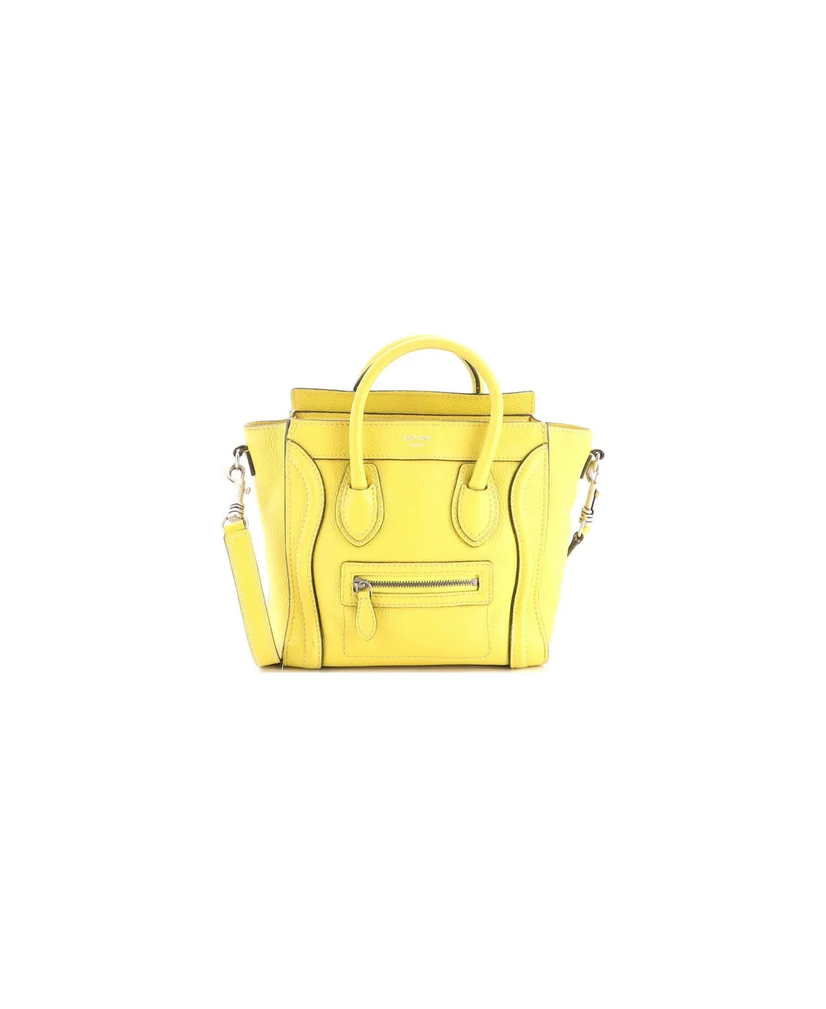 Pre-Owned Celine Nano Luggage Bag Grainy Leather by Celine