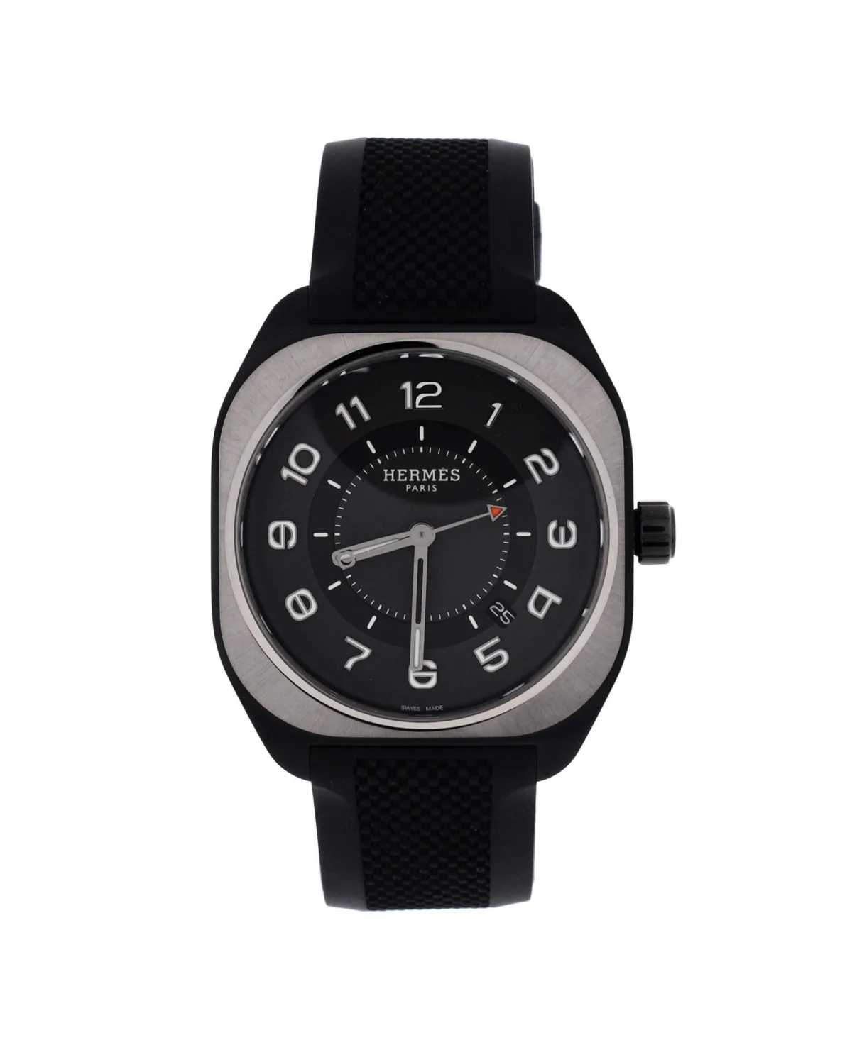 Pre-Owned Hermes H08 Automatic Watch in Titanium and Rubber 39mm by Hermes