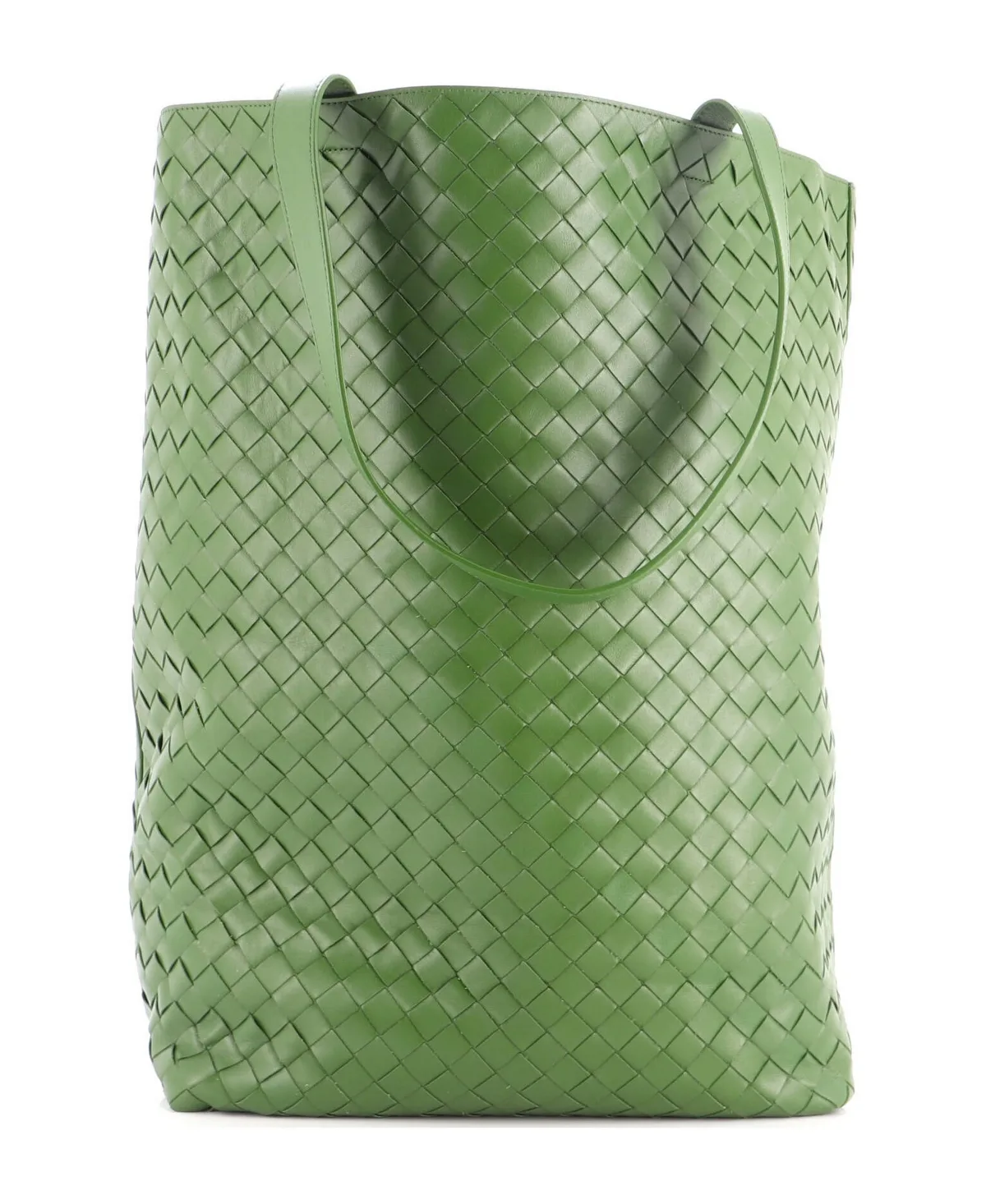 Pre-Owned Bottega Veneta Large North South Tote Intrecciato Leather by Bottega Veneta