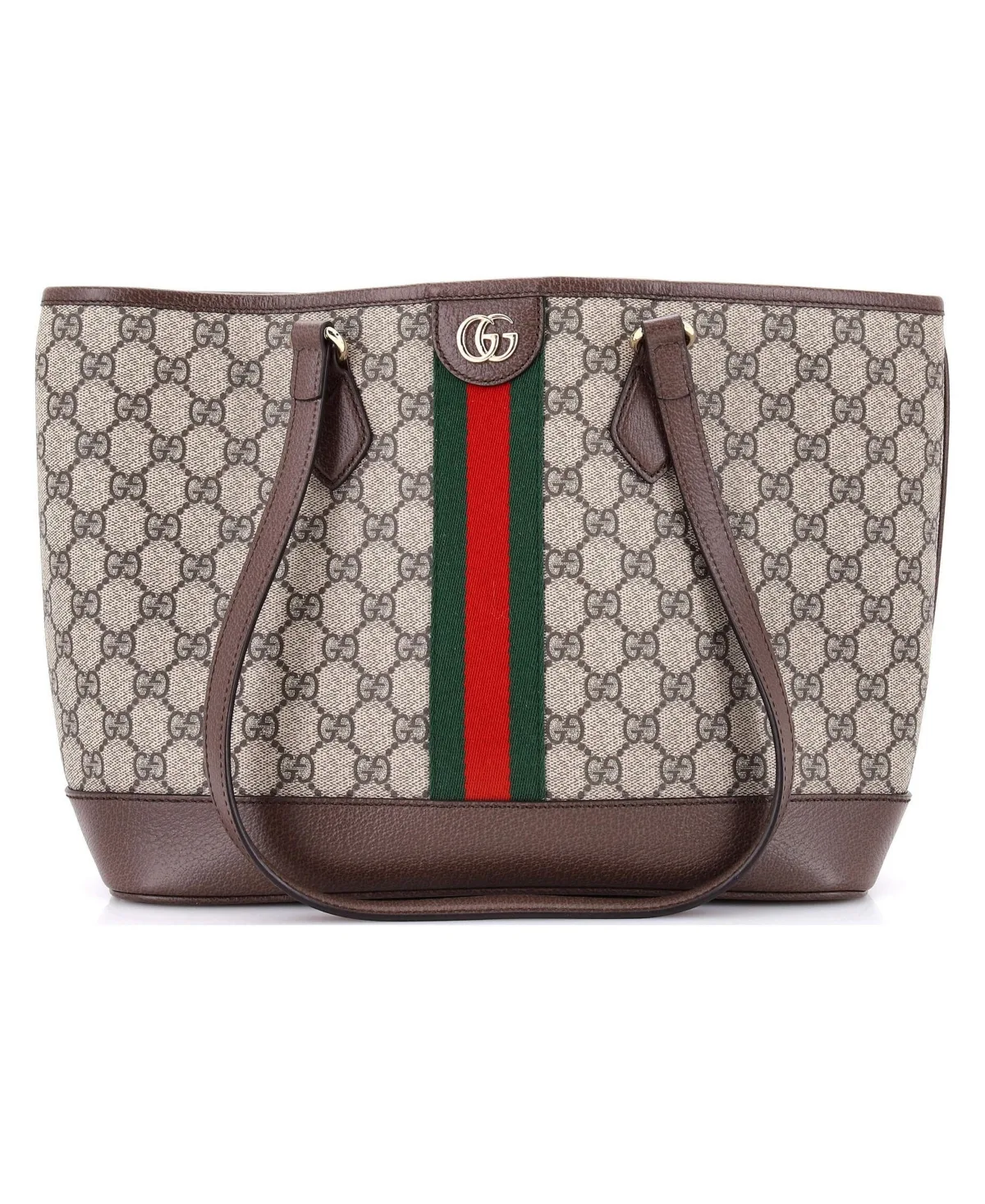 Pre-Owned Gucci Small Ophidia Top Handle Shopping Tote Gg Coated Canvas and Leather by Gucci