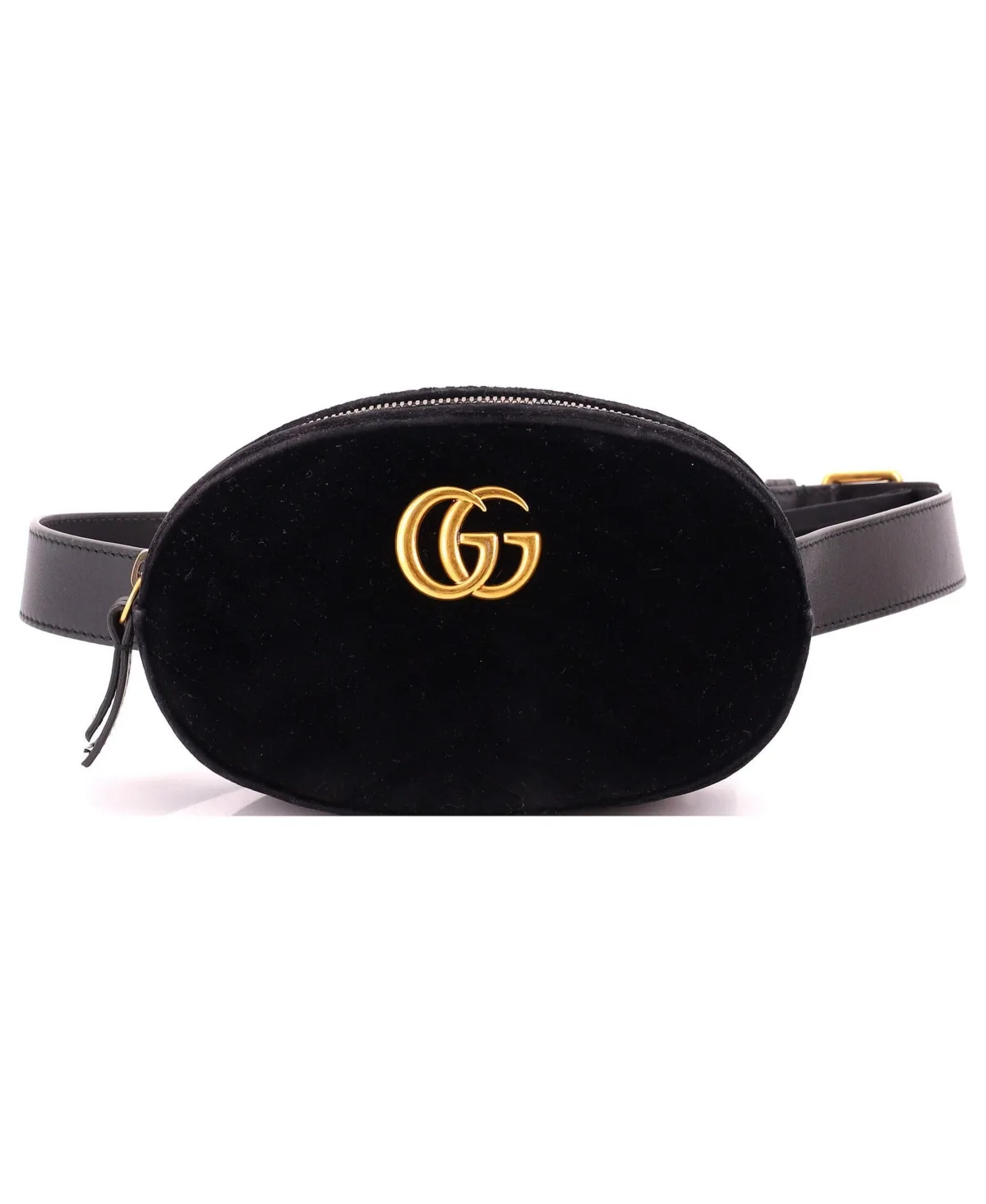 Pre-Owned Gucci Gg Marmont Belt Bag Matelasse Velvet by Gucci