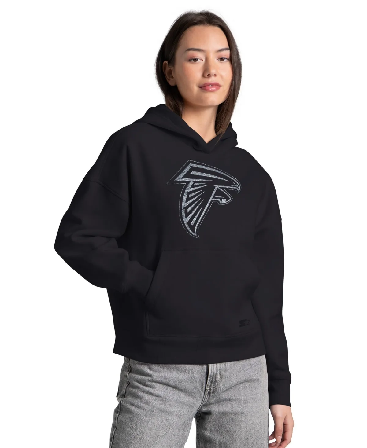 Atlanta Falcons Rhinestone Relaxed Hoodie by Starter