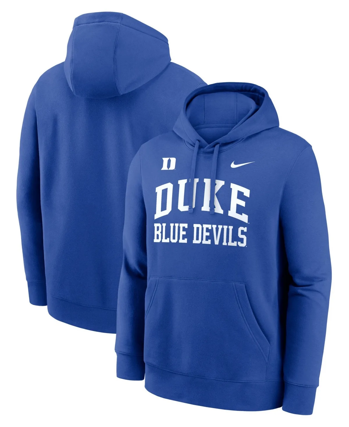 Duke Blue Devils Primetime Arched Club Fleece Pullover Hoodie by Nike
