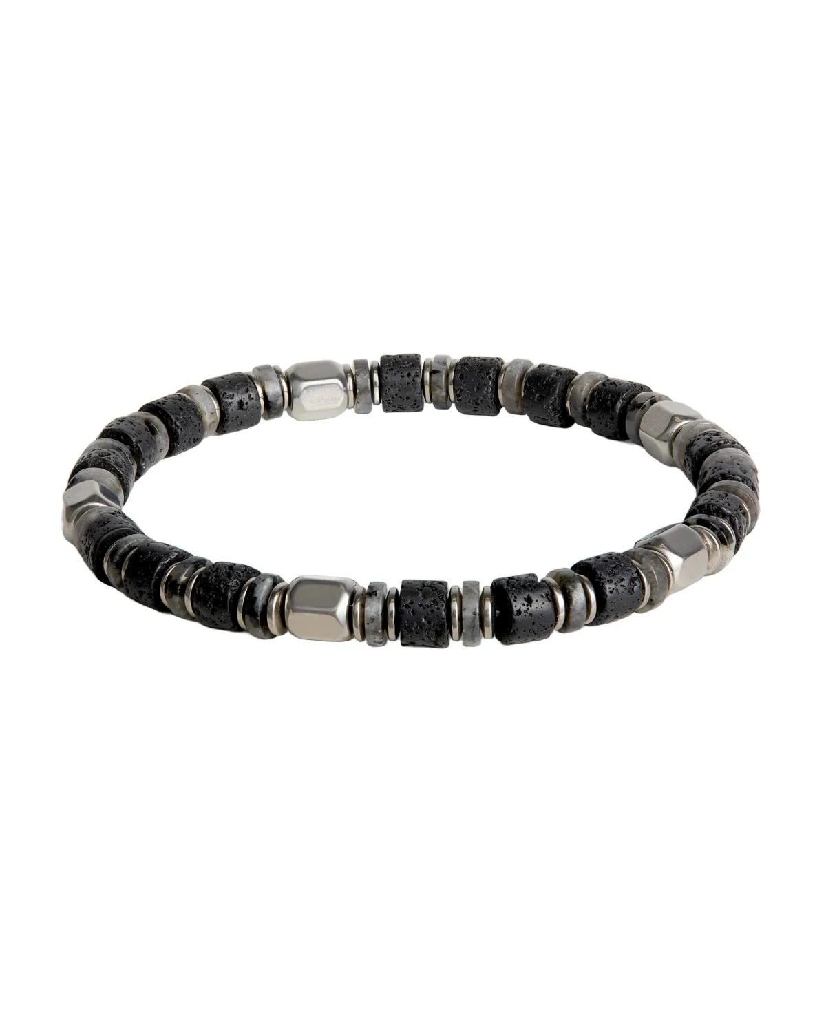 Multi-Stone Black Beaded Stretch Bracelet by Lucky Brand
