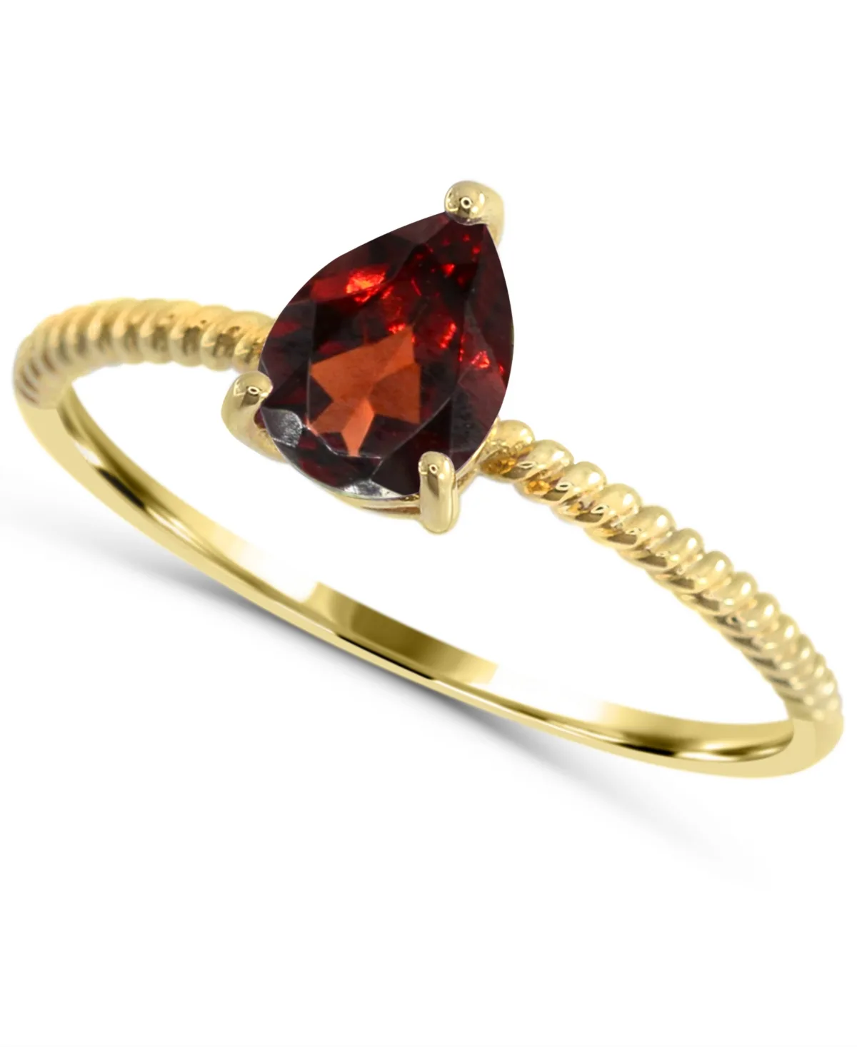 Garnet and Rhodolite Teardrop Ring (3/4 ct. t.w. Garnet, 1 1/10 ct. t.w. Rhodolite) in 14k Gold-Plated Sterling Silver by Macy's