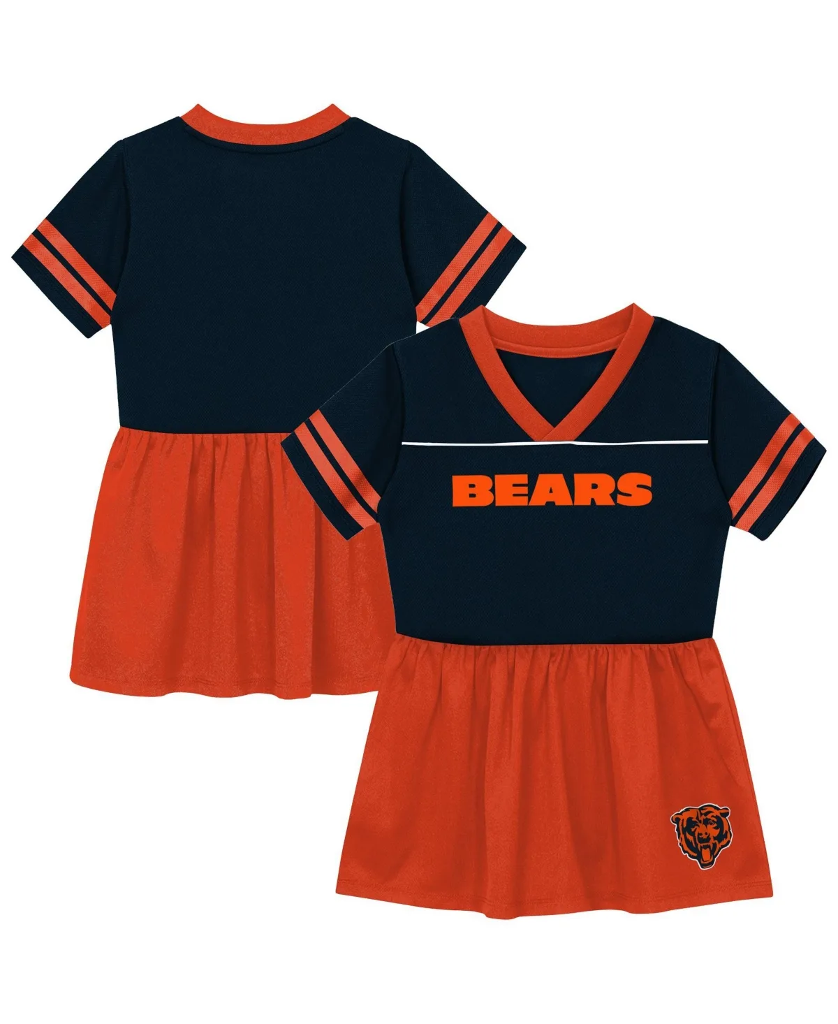 Chicago Bears Stadium Lights V-Neck Fit & Flare Short-Sleeve Dress by Outerstuff