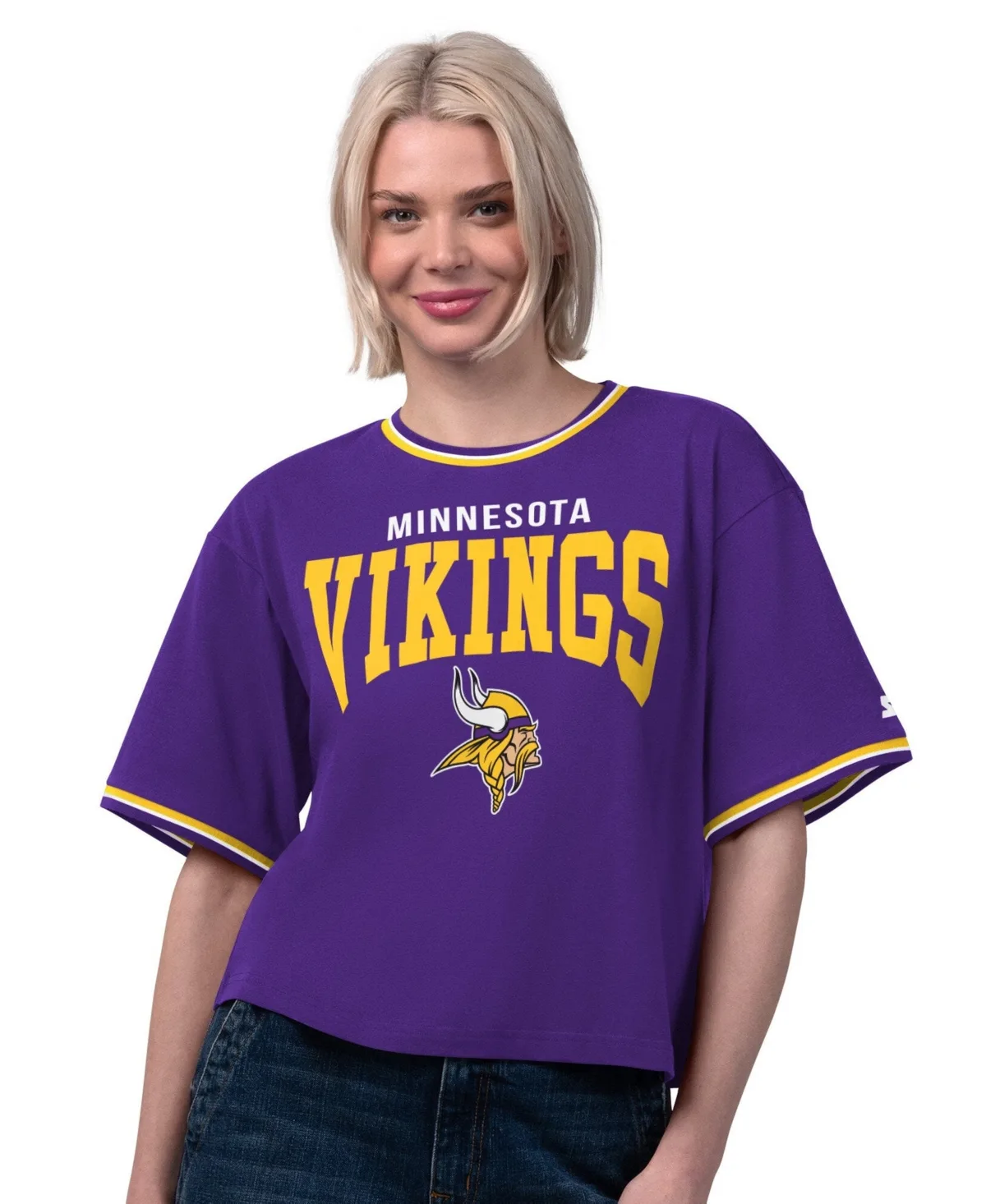 Minnesota Vikings Ace Cropped T-Shirt by Starter