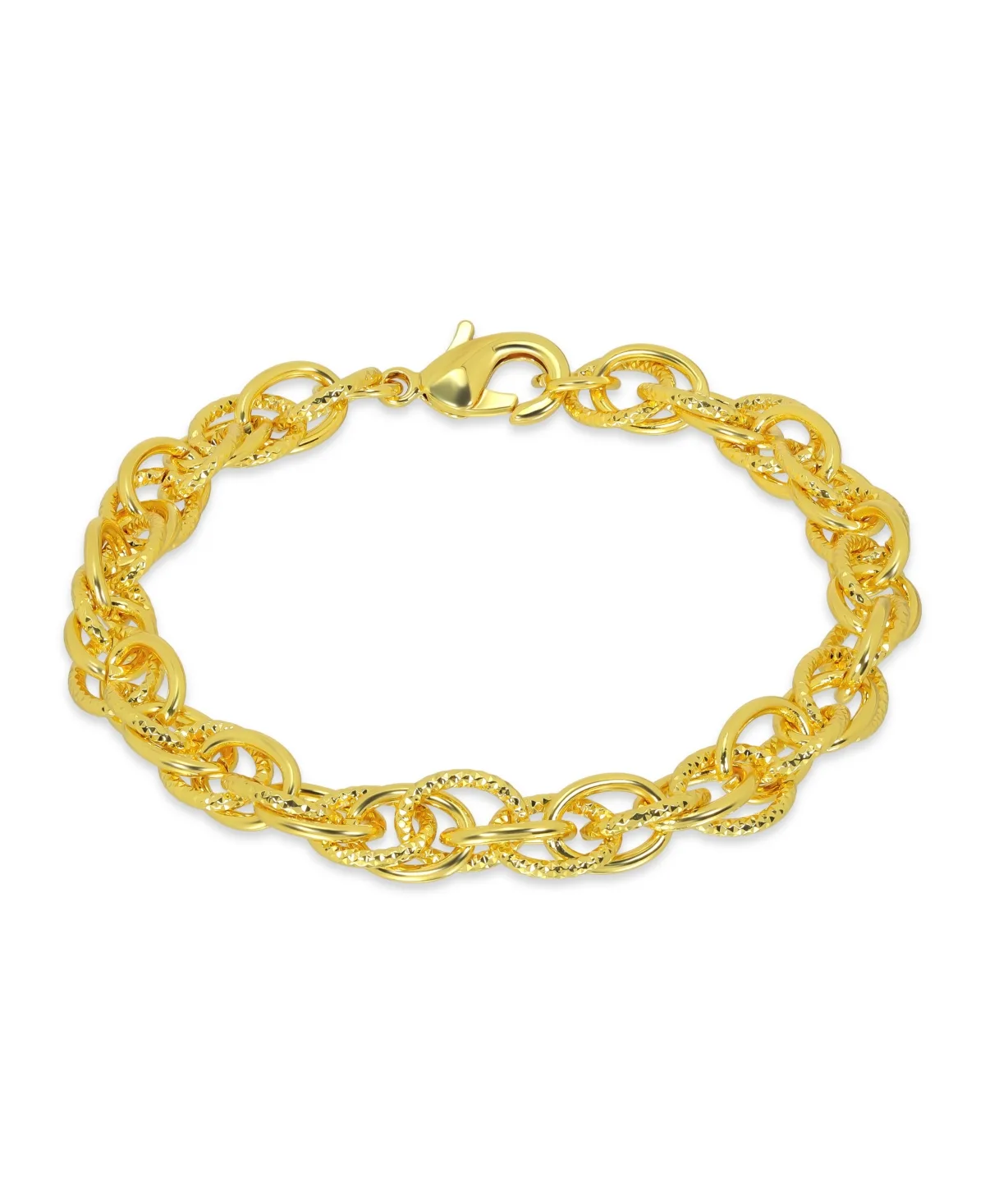 Gold-Tone Double Chain Interlocking Bracelet by Giani Bernini