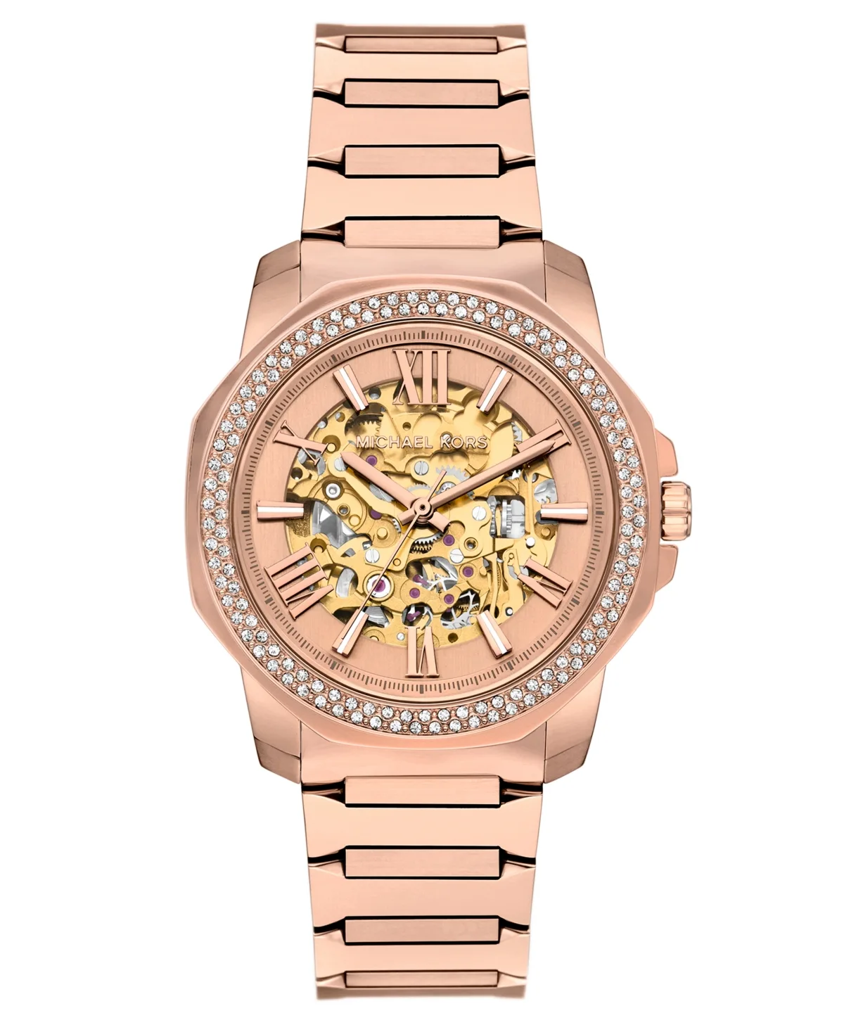 Automatic Luxury Rose Gold Stainless Steel Bracelet Watch 39mm by MICHAEL Michael Kors