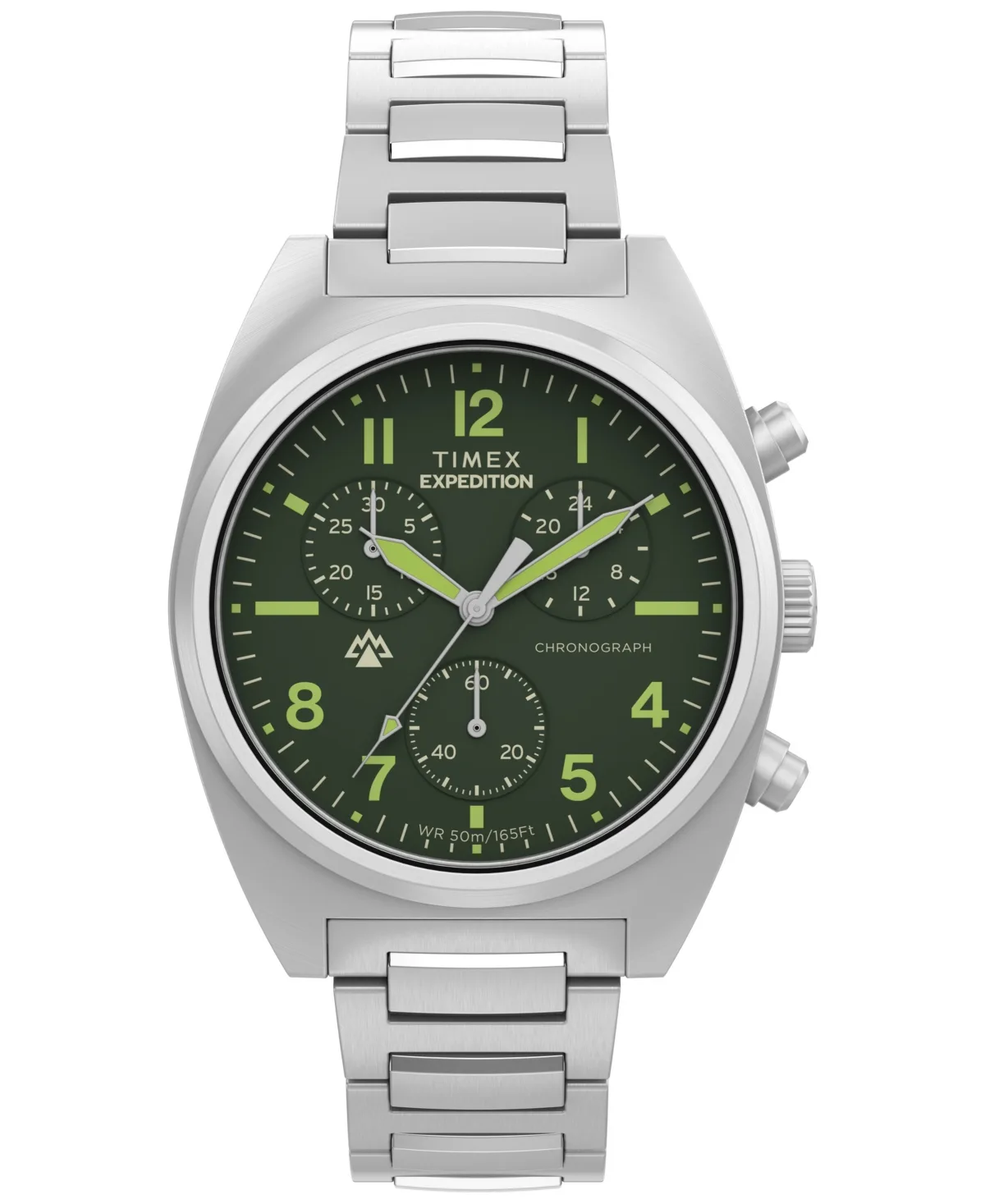 Quartz Capstone Silver-Tone Stainless Steel Watch 41mm by Timex