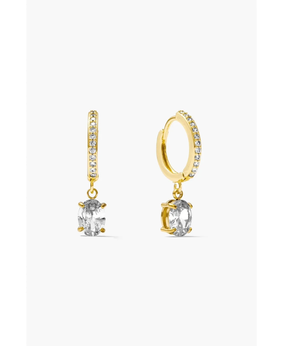 Gold-Tone Oval Huggie Hoop Earrings by Joey Baby