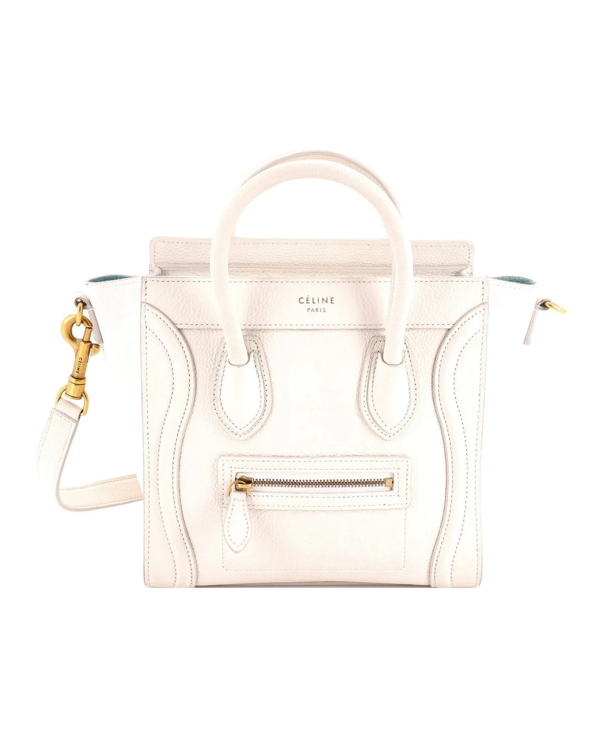 Pre-Owned Celine Nano Luggage Bag Grainy Leather by Celine