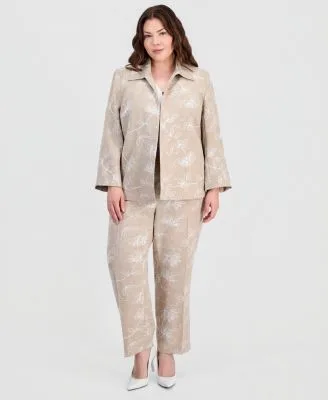 Boxy Jacket Pull on Elastic Back Pants by Kasper