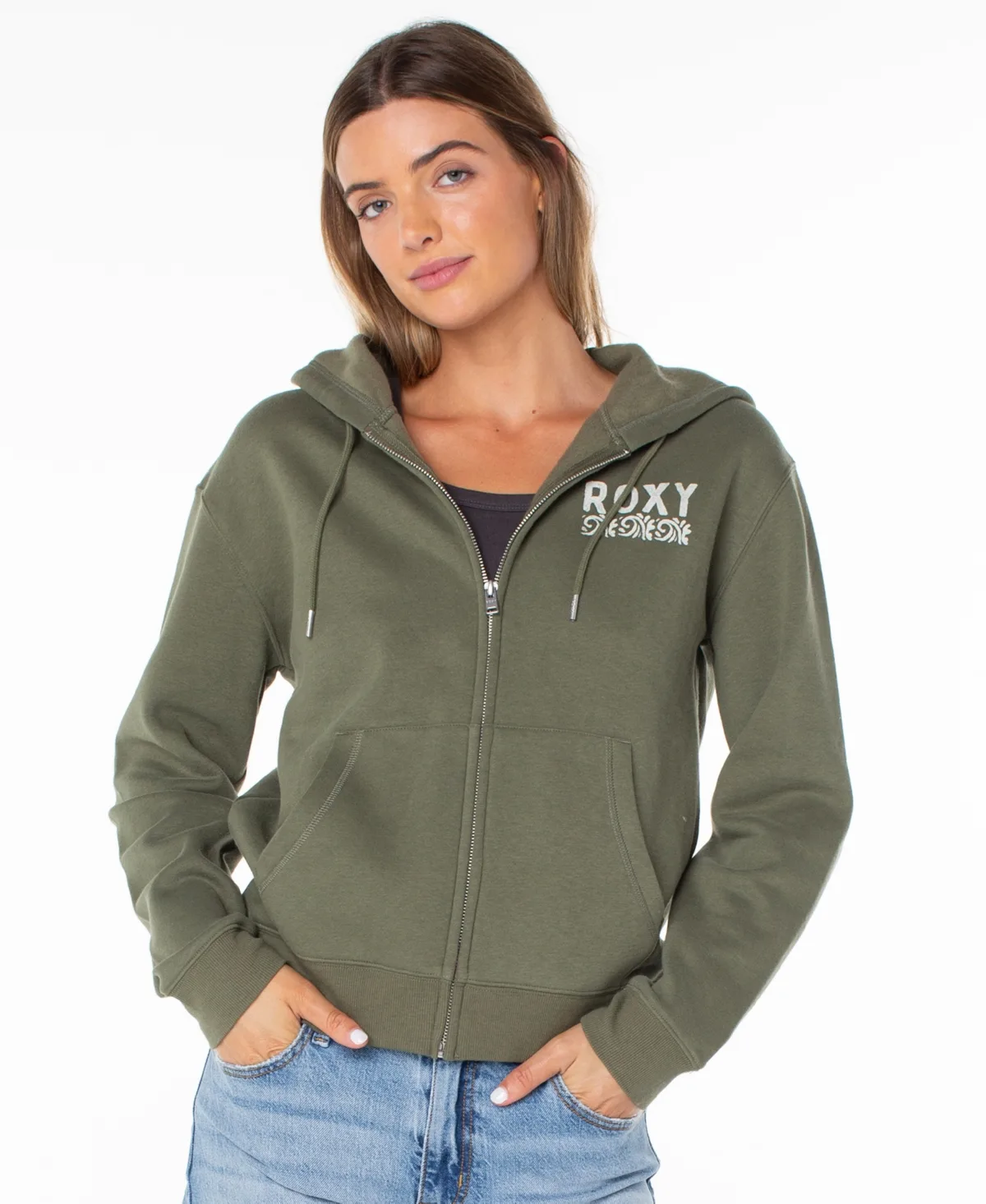 Sweet Rhythm Full-Zip Graphic Hoodie by Roxy