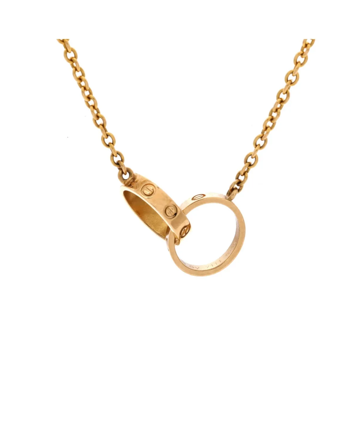 Pre-Owned Cartier Love Interlocking Necklace - 18k Yellow Gold by Cartier's