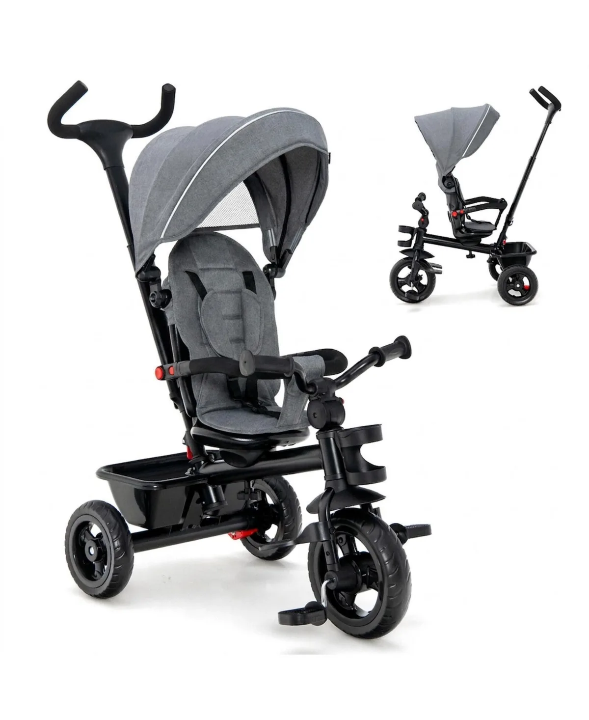 5-In-1 Convertible Tricycle with Reversible Seat, Ages 1.5-5 Years by Sugift