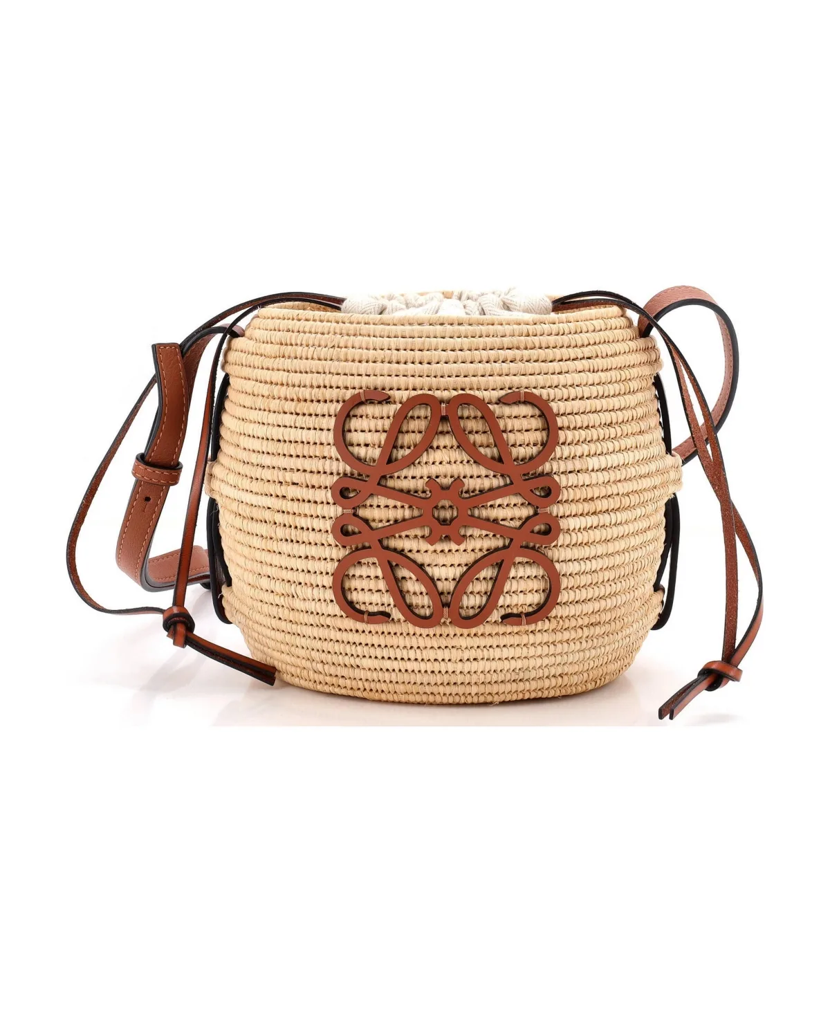Pre-Owned Loewe Small x Paula Ibiza Beehive Basket Bag Woven Raffia by LOEWE