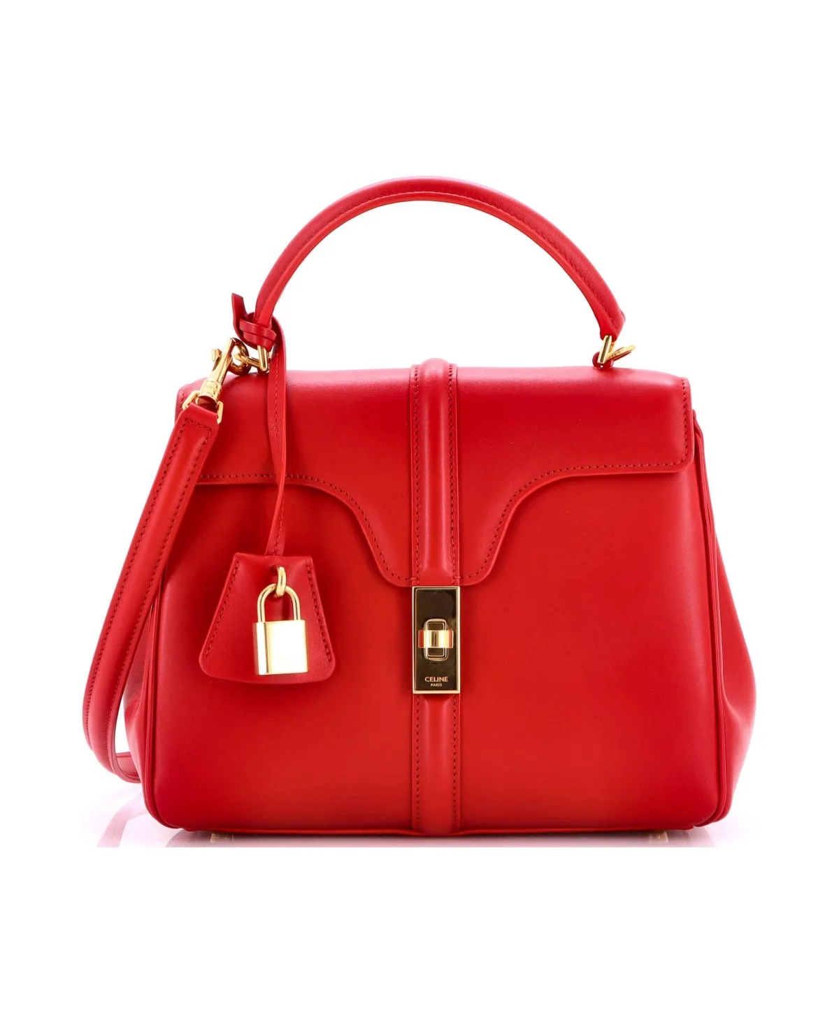 Pre-Owned Celine Small 16 Top Handle Bag Smooth Calfskin by Celine