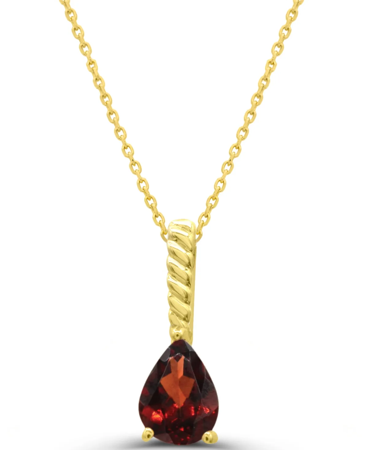 Garnet Pendant (3/4 ct. t.w.) in 14k Gold-Plated Sterling Silver by Macy's