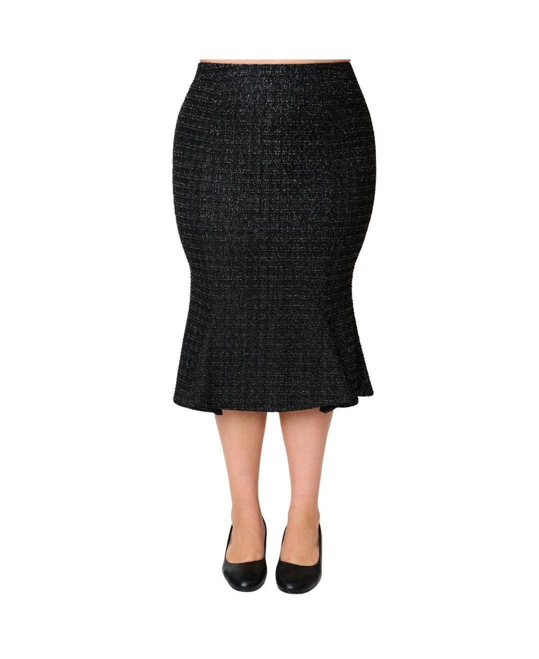 Boucle Trumpet Skirt by Unique Vintage
