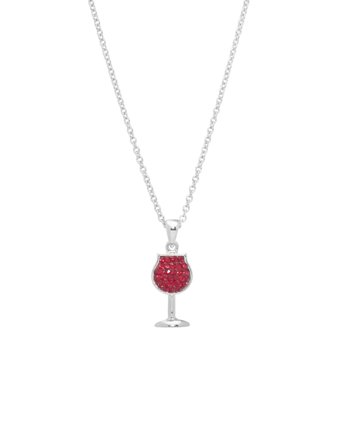 Silver-Tone Crystal Pendant Necklace by Macy's