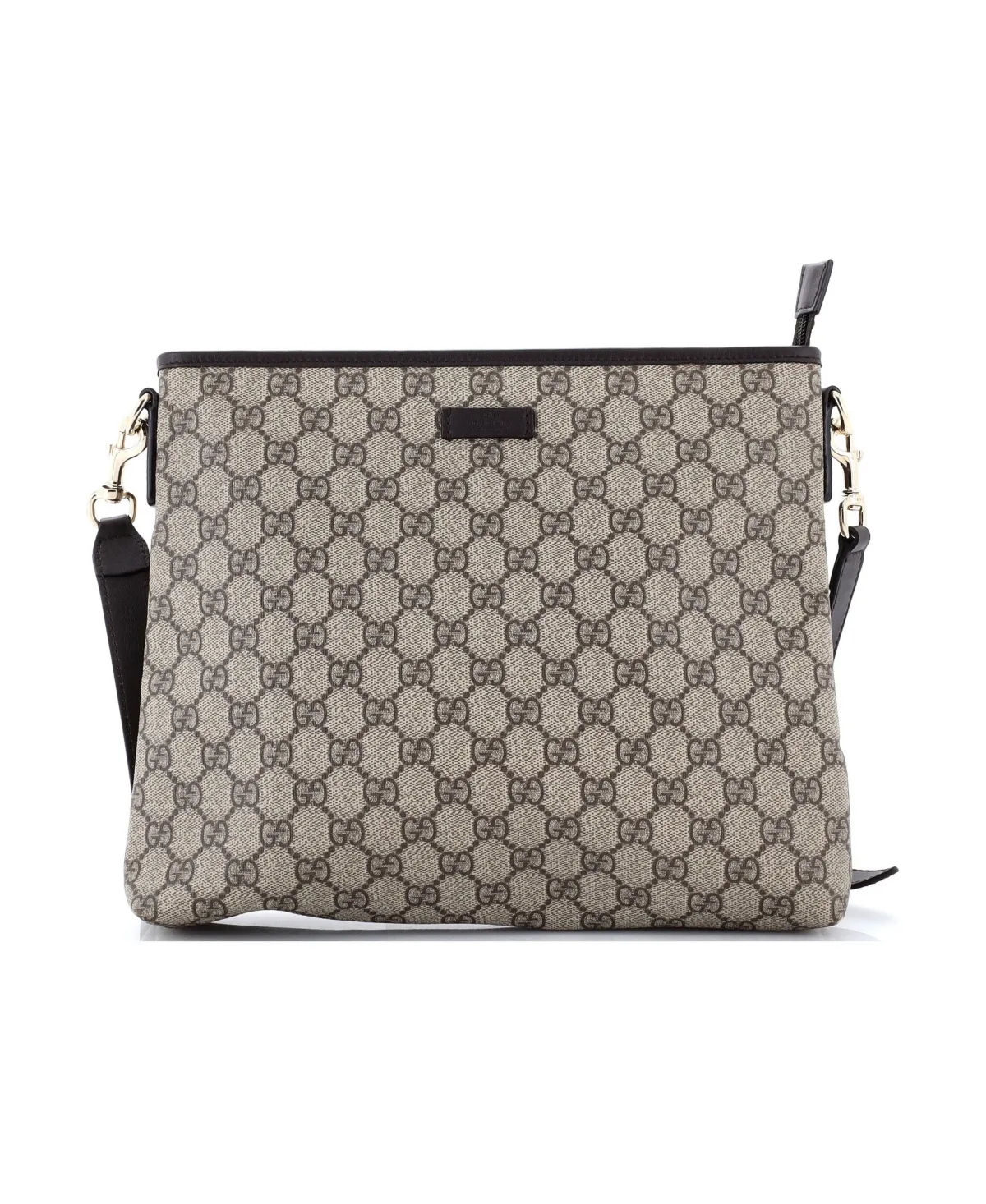 Pre-Owned Gucci Medium Zip Top Messenger Bag Gg Coated Canvas