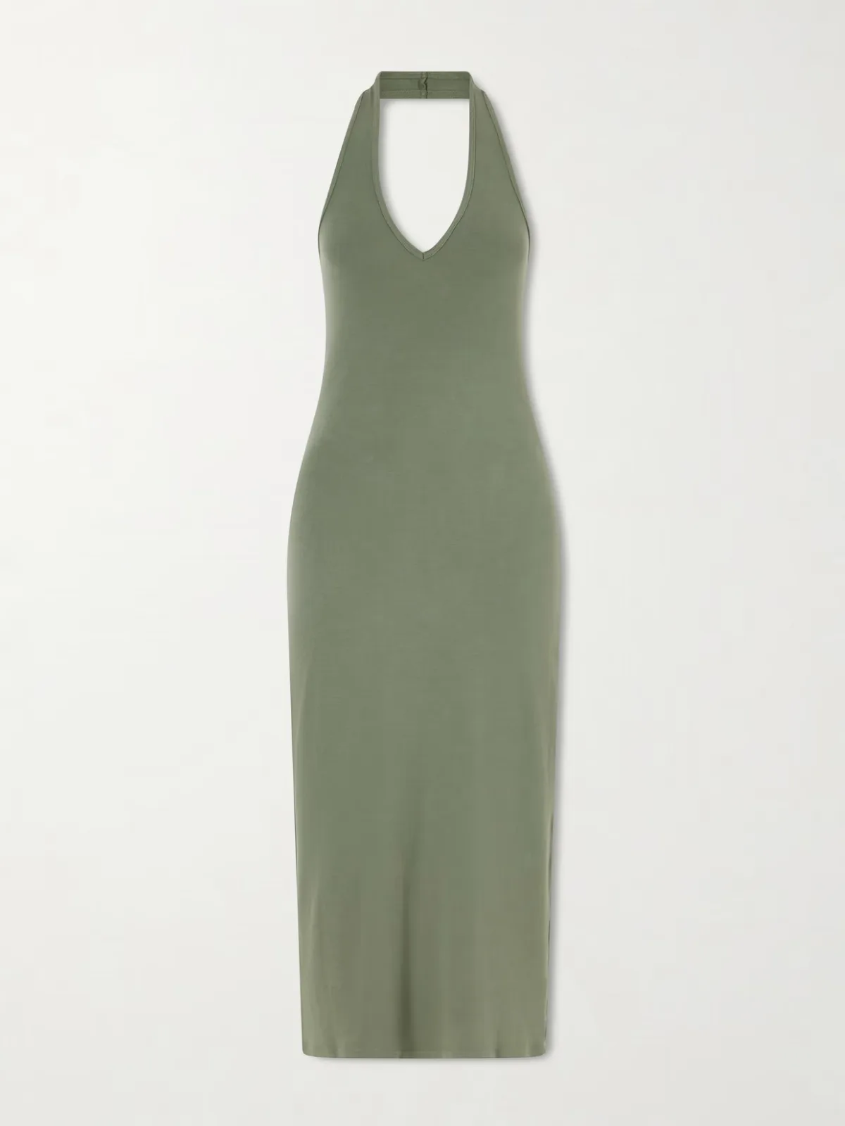 - Stevie Cotton-jersey Halterneck Midi Dress -