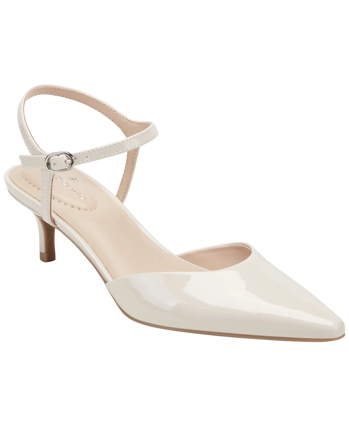 Rose Ankle Strap Kitten Heel Pumps