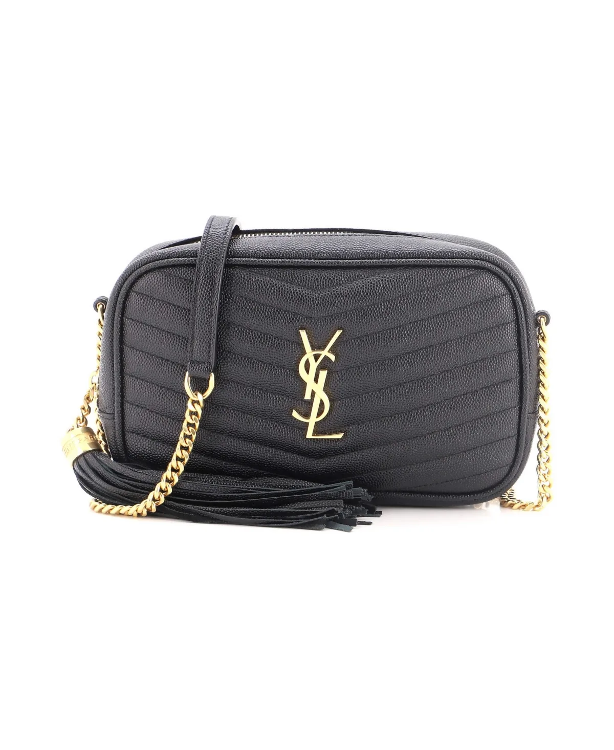 Pre-Owned Mini Lou Camera Bag Matelasse Chevron Leather by Saint Laurent