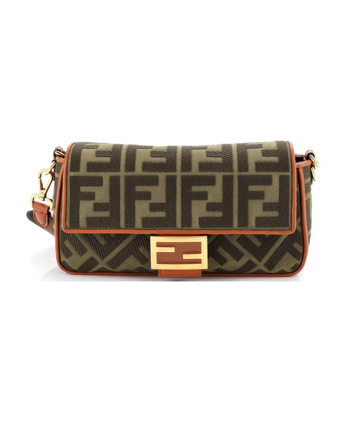 Pre-Owned Fendi Medium Baguette Nm Bag Zucca Embroidered Canvas by FENDI