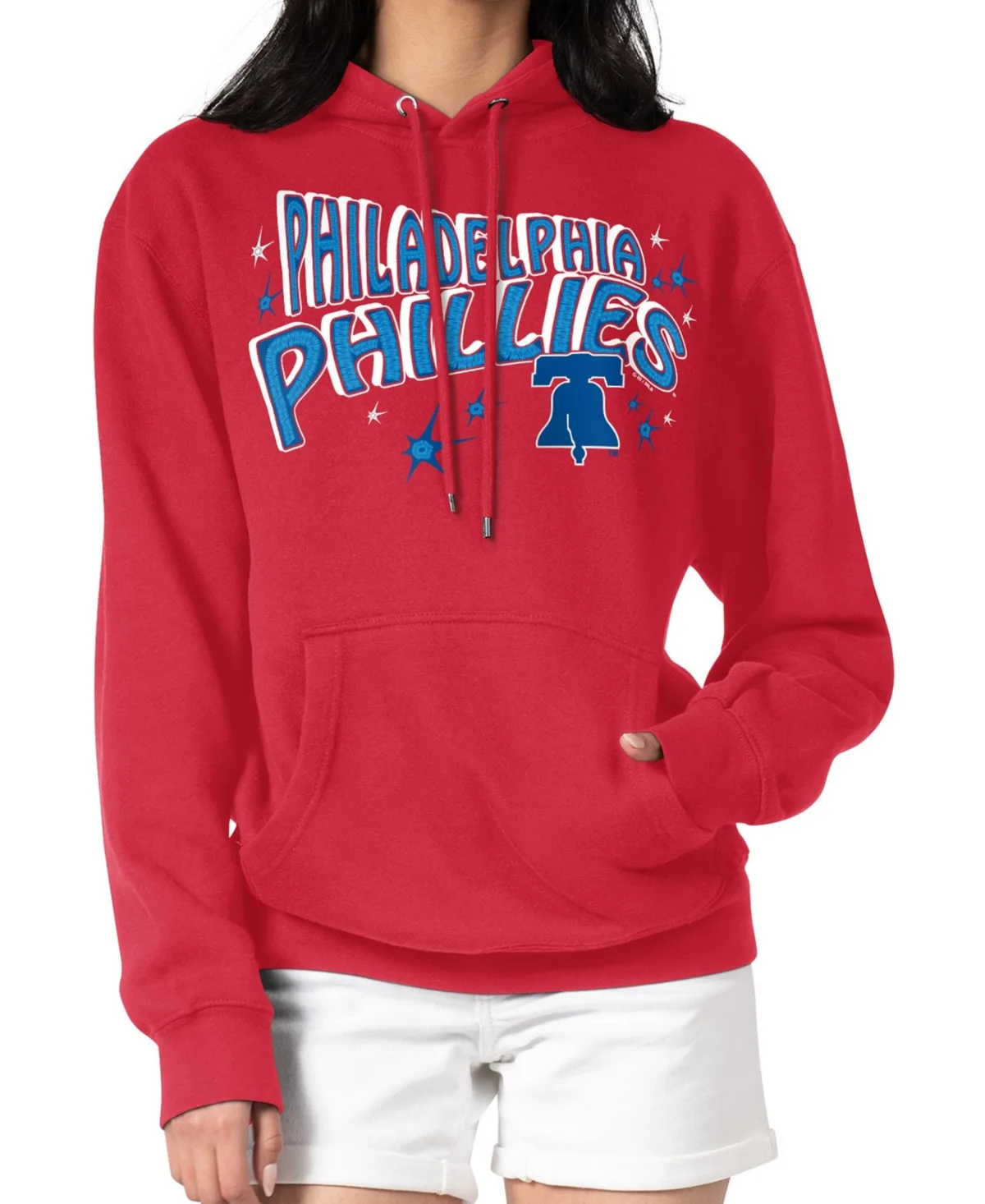 Philadelphia Phillies Fireworks Fleece Tri-Blend Pullover Hoodie by Starter