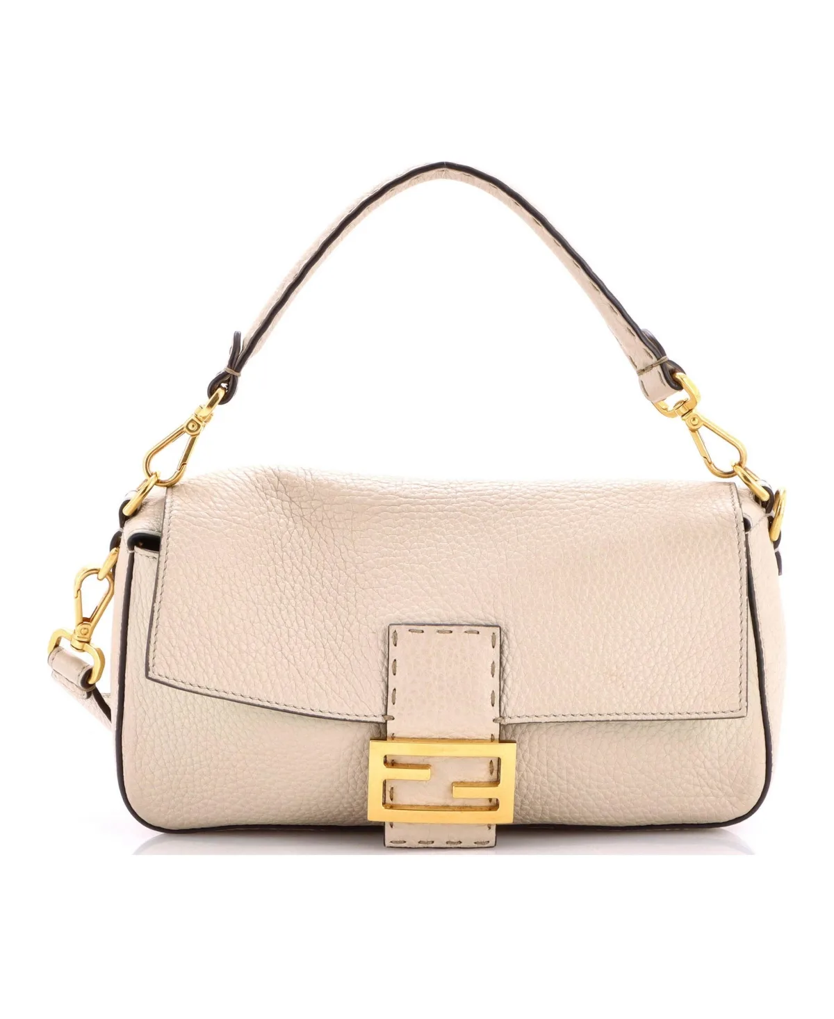 Pre-Owned Fendi Medium Selleria Baguette Nm Bag Leather by FENDI