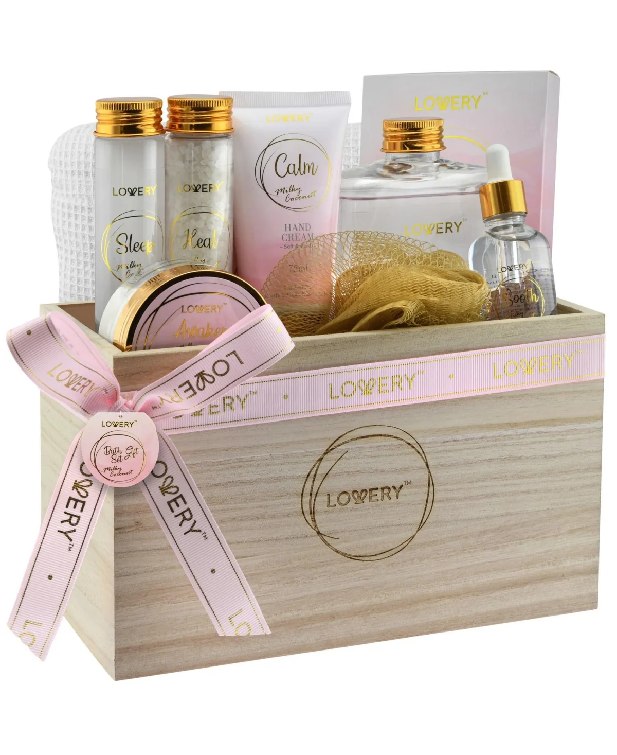 10 Piece Milky Coconut Home Spa Body Care Gift Set by Lovery