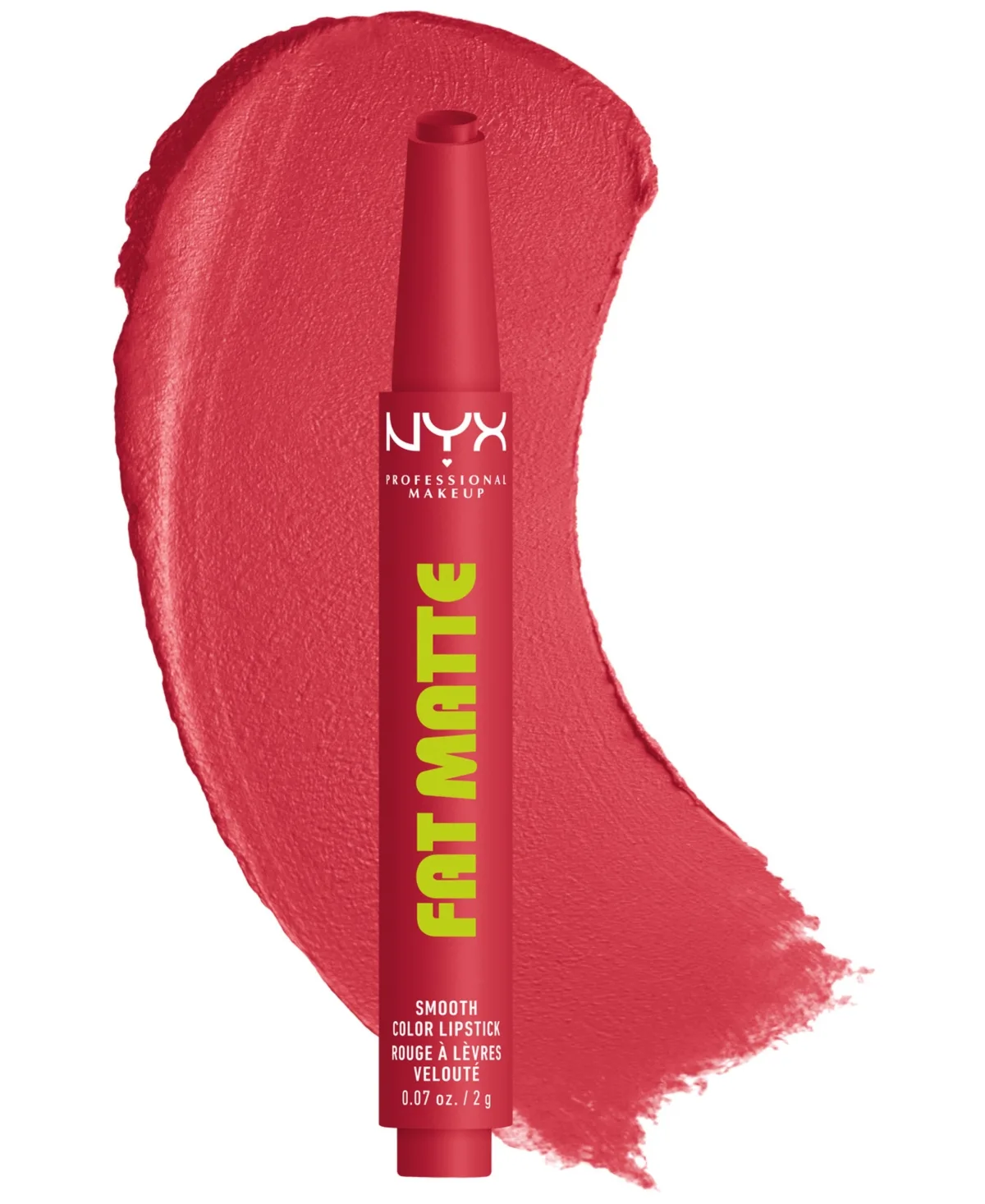 Fat Matte Lipstick, 0.07 oz. - Flamingo Feather by NYX Professional Makeup