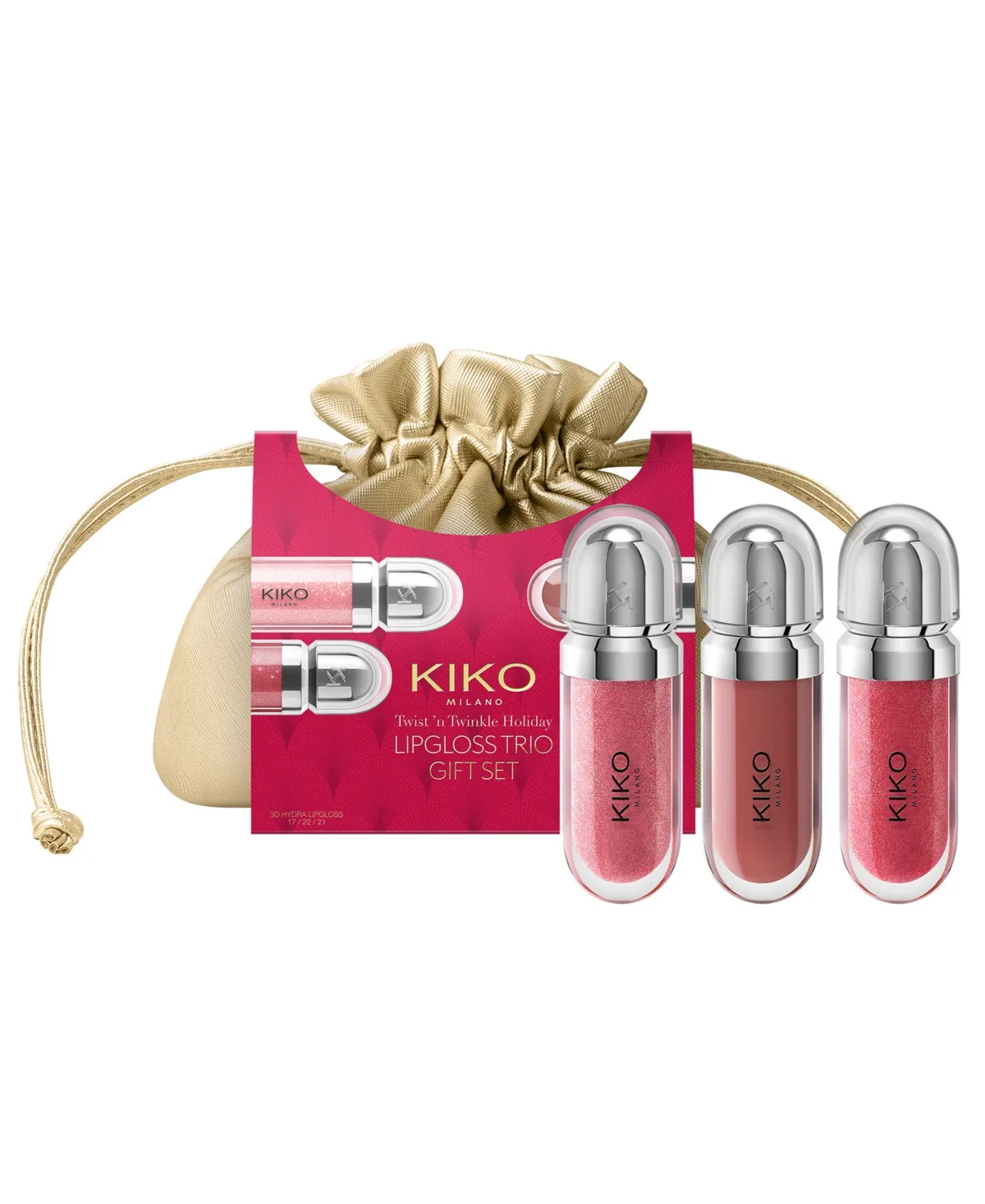 3-Piece Lip Gloss Trio Gift Set by Kiko Milano