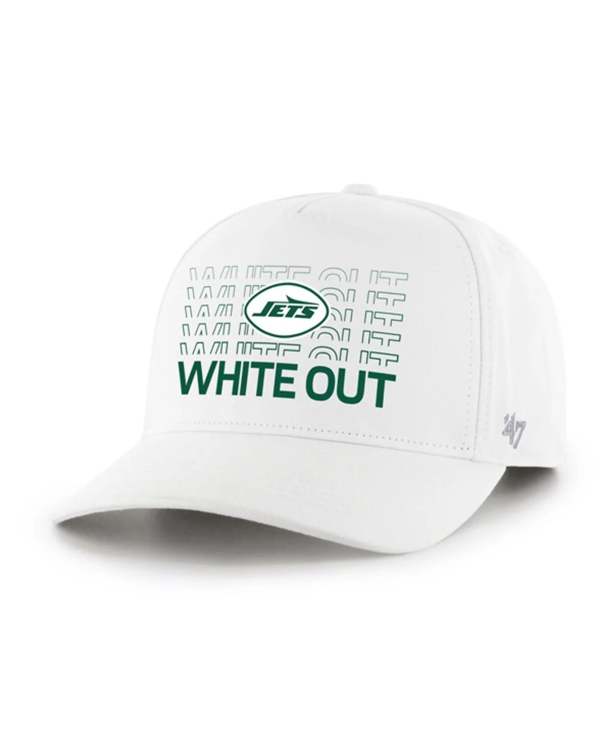 New York Jets White Out Game Hitch Adjustable Hat by 47 Brand