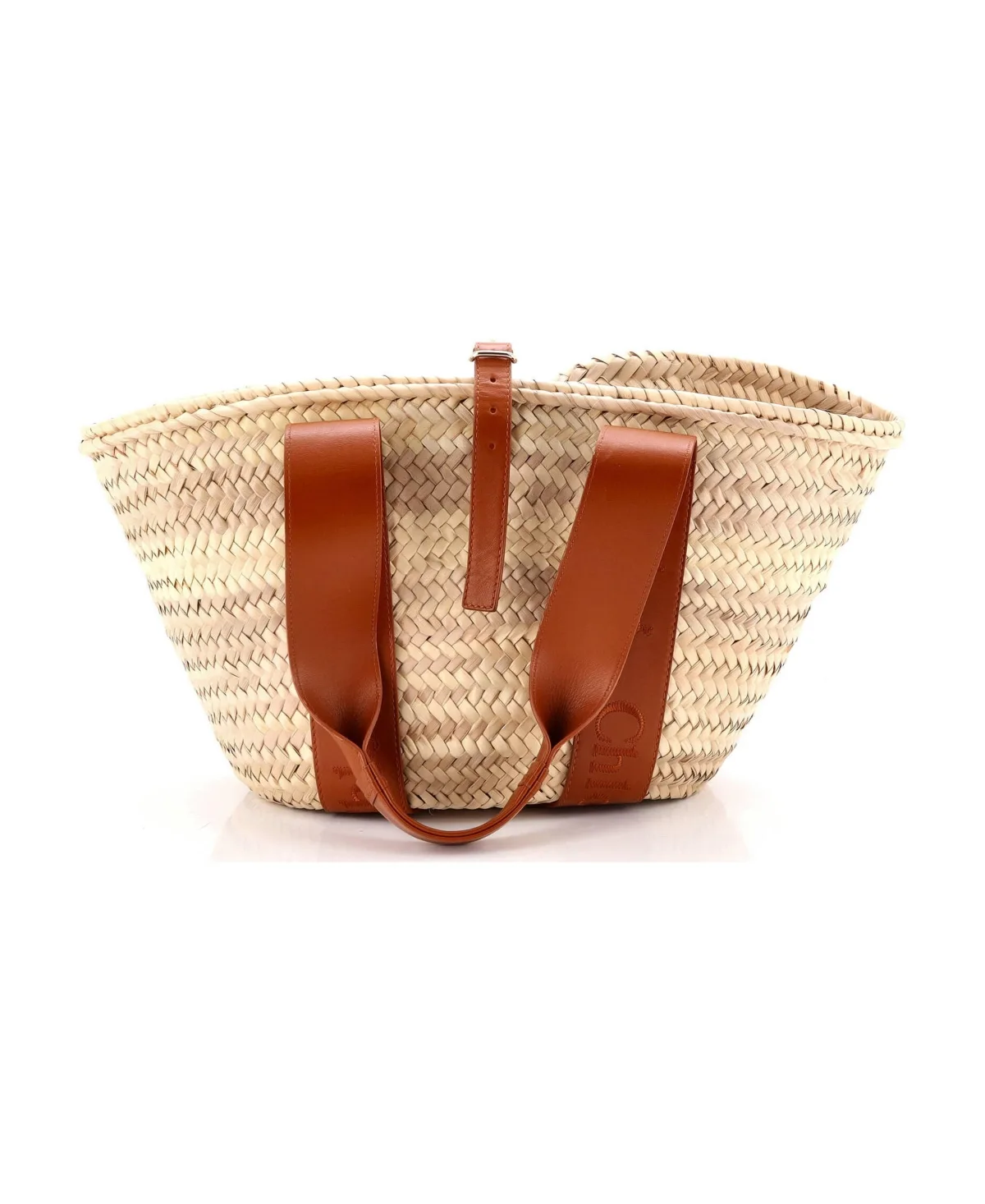 Pre-Owned Chloe Medium Sense Basket Tote Raffia with Leather by Chloé