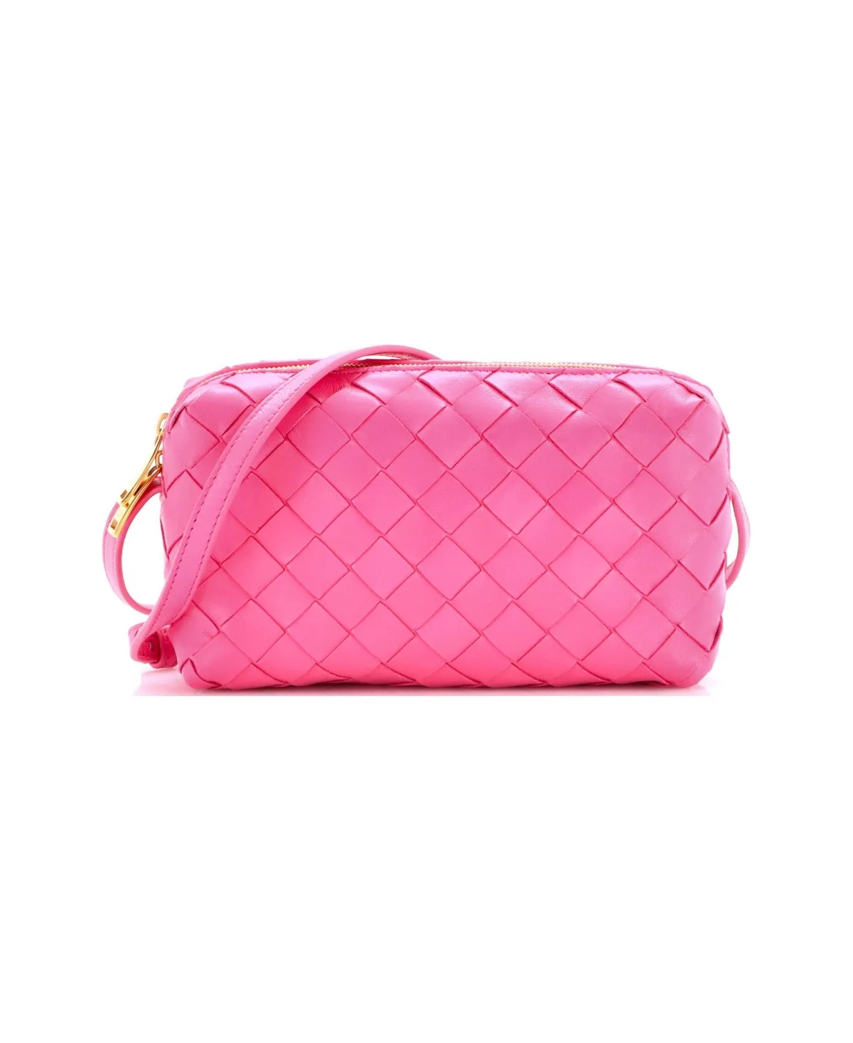 Pre-Owned Bottega Veneta Mini Zip Crossbody Bag Intrecciato Nappa by Bottega Veneta