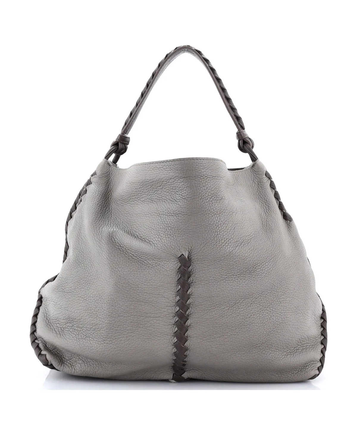 Pre-Owned Bottega Veneta Medium Open Hobo Cervo with Intrecciato Detail by Bottega Veneta