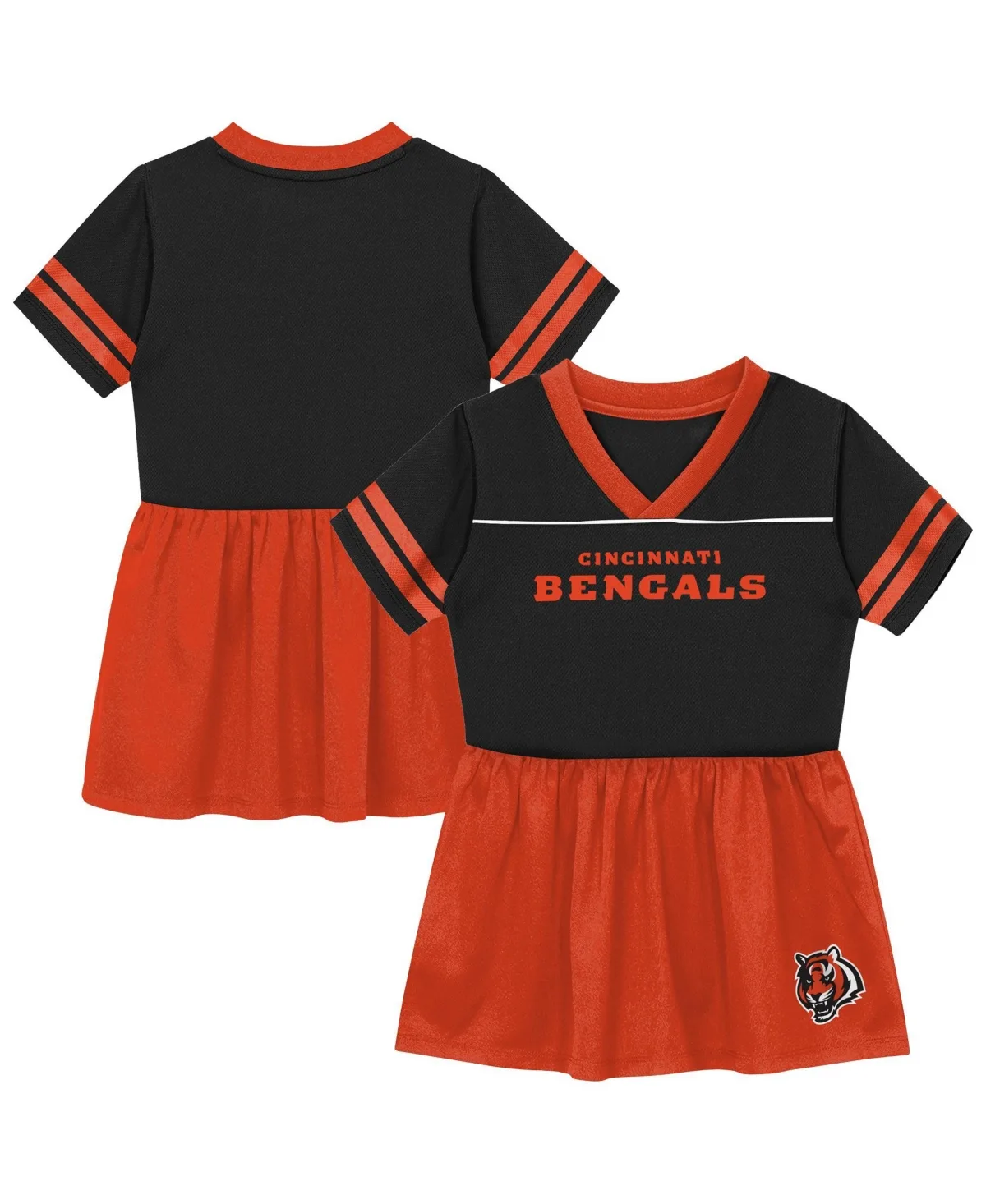 Cincinnati Bengals Stadium Lights Fit & Flare V-Neck Jersey Dress by Outerstuff