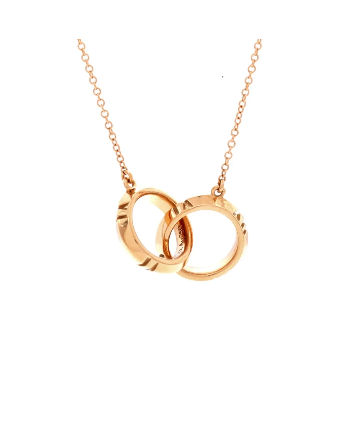 Pre-Owned Tiffany & Co Atlas x Closed Interlocking Pendant Necklace by Tiffany & Co.