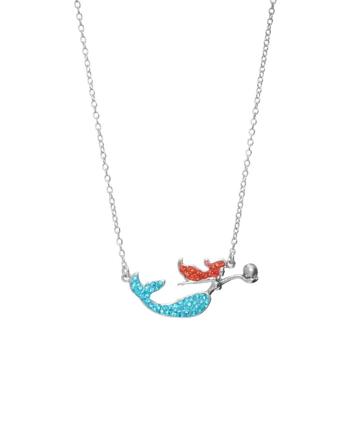 Silver-Tone Crystal Mermaid Pendant Necklace by Macy's