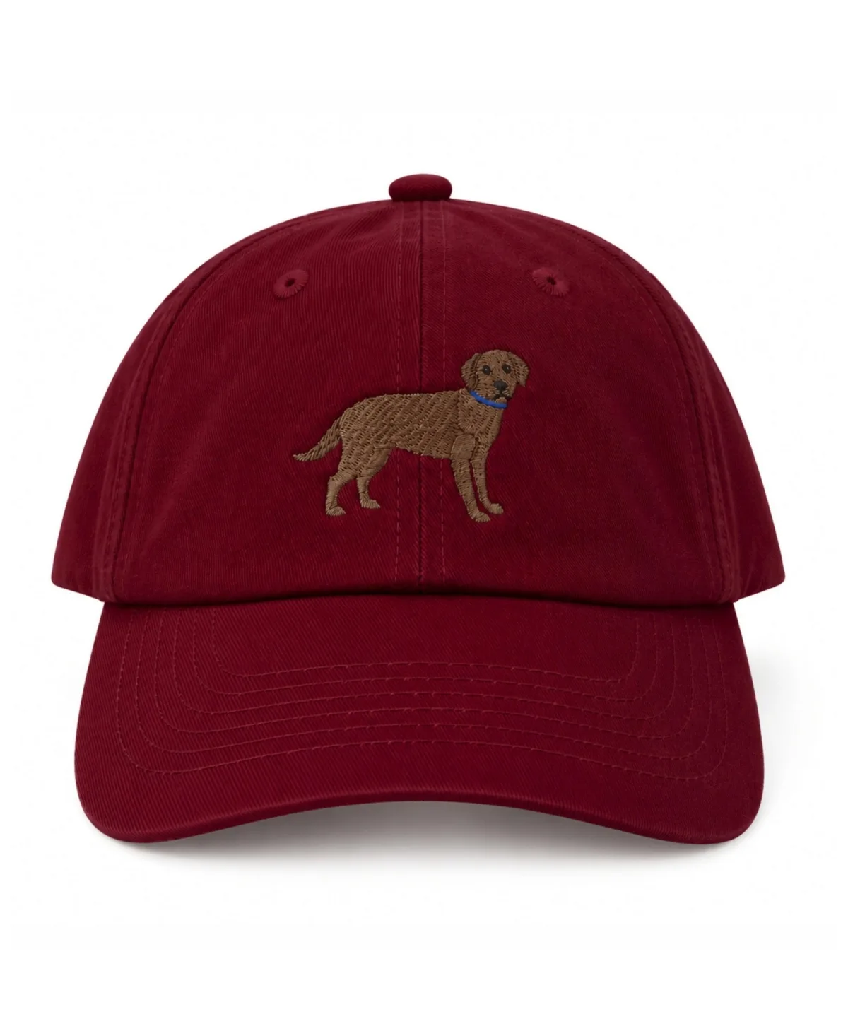 Embroidered Chocolate Lab 6-Panel Baseball Hat by Bits & Bows