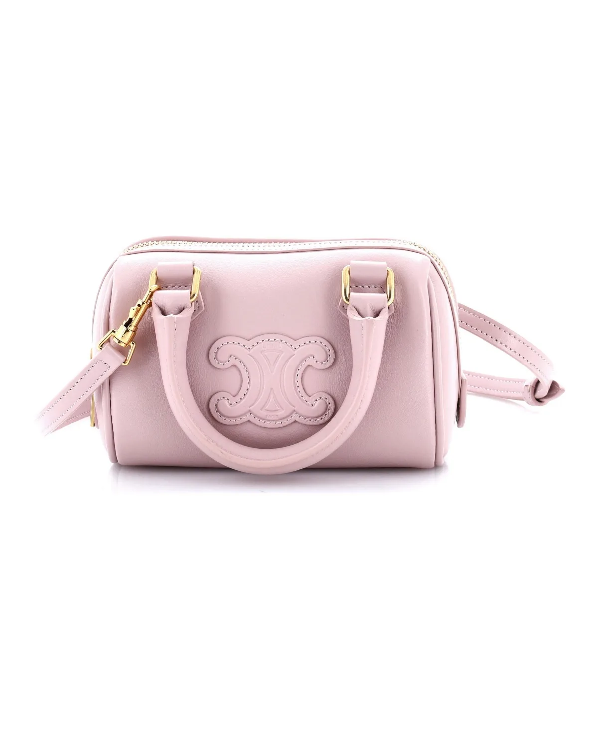 Pre-Owned Celine Mini Cuir Triomphe Boston Bag Leather by Celine