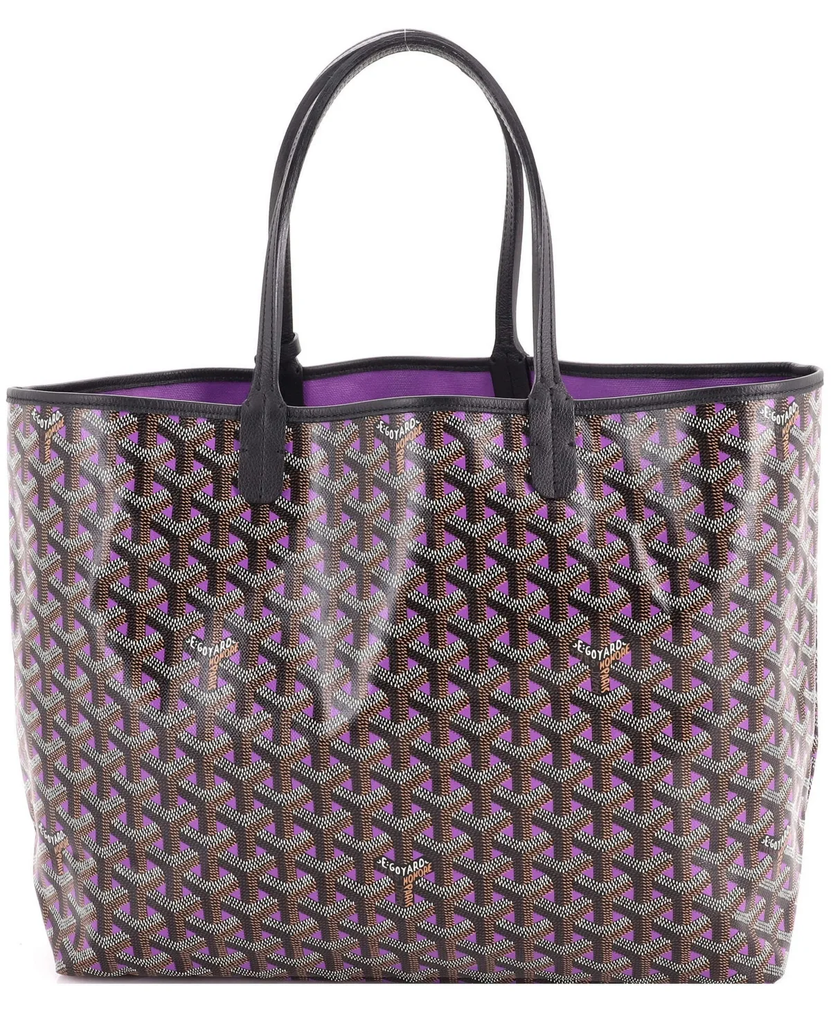Pre-Owned Goyard Pm Saint Louis Tote Claire Voie Coated Canvas by Pre Owned Goyard